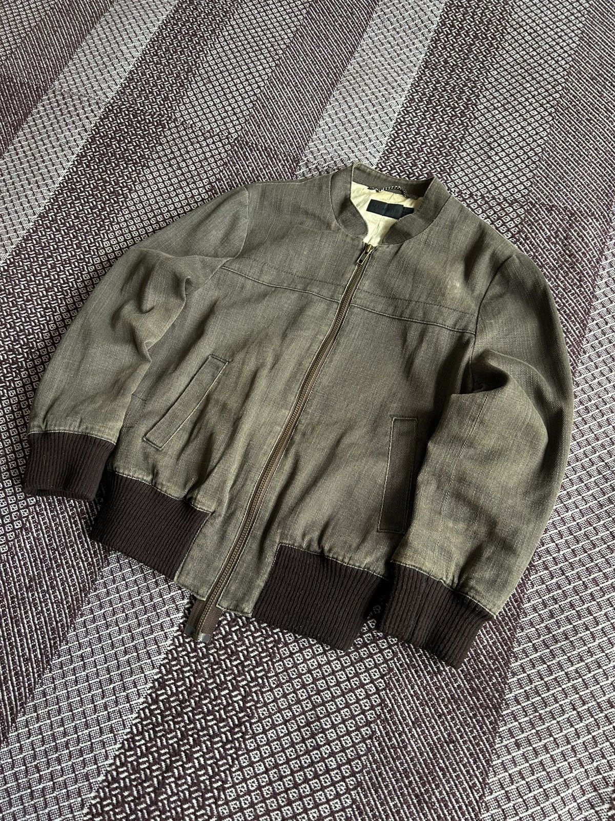 Allsaints × Vintage Vintage Allsaints Washed Avantgarde Style Bomber Jacket Sz S Size S / US 4 / IT 40 - 2 Thumbnail