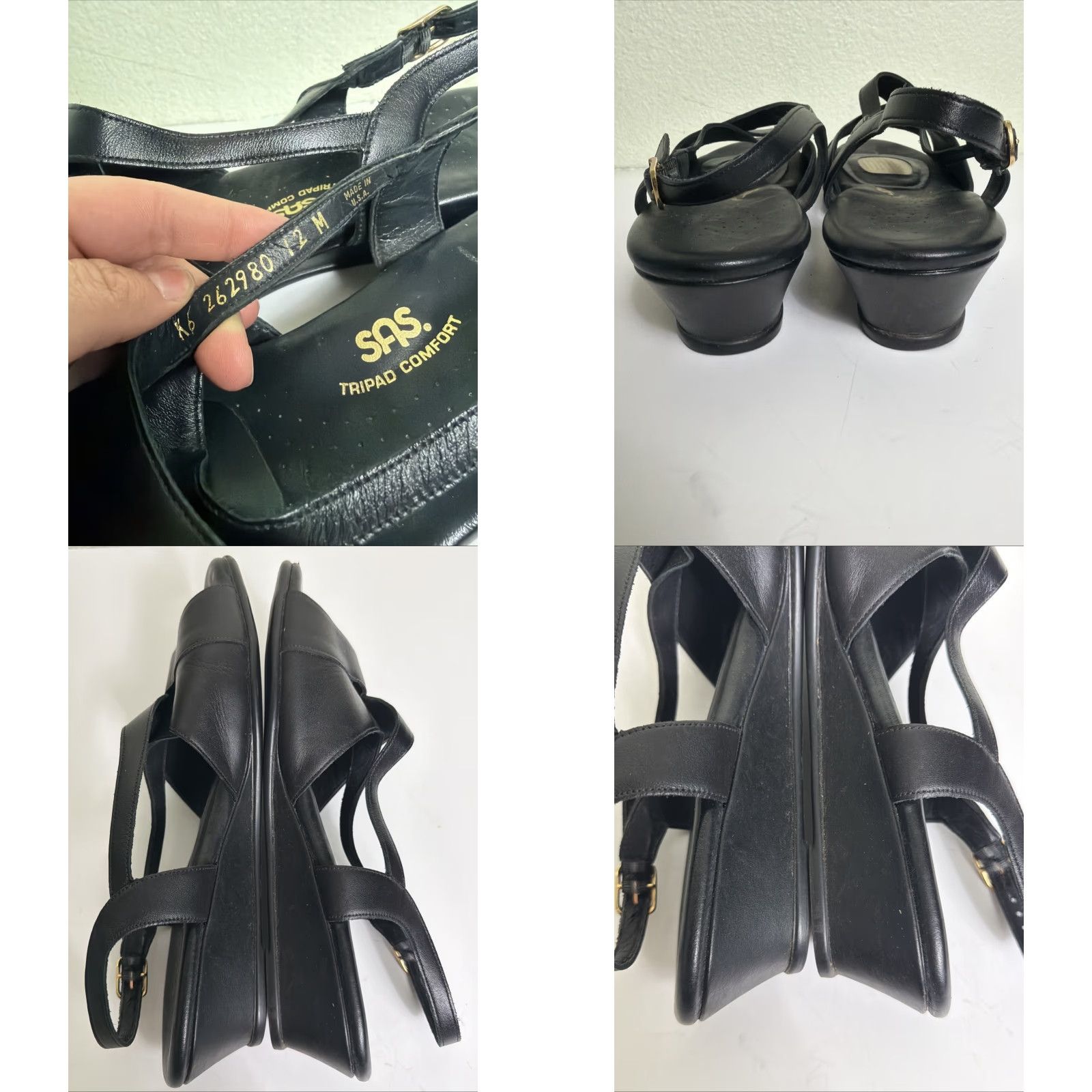 SAS SAS Women's Caress Sandal Open Toe Leather Slingback Black Size 12m Size US 12 / IT 42 - 9 Thumbnail