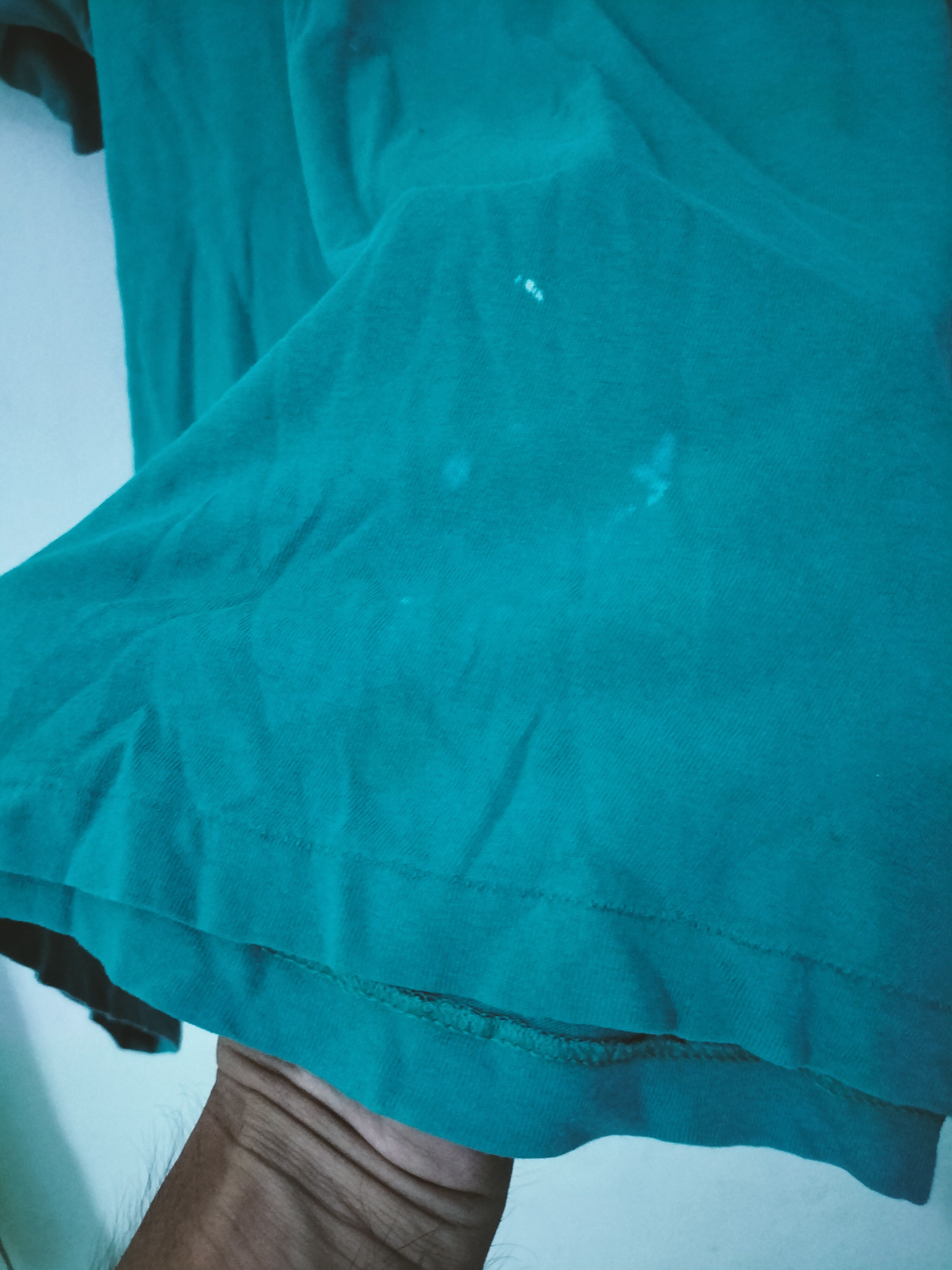 Vintage Vintage 80s Plain Tee Green Sky colour street fashion hanes Size US L / EU 52-54 / 3 - 7 Thumbnail