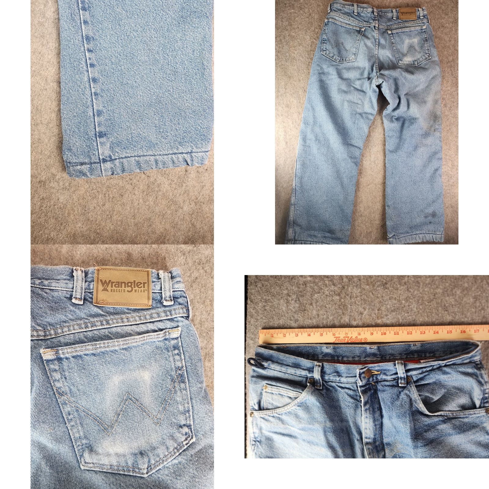 Wrangler VINTAGE Wrangler Rugged Wear Jeans Relaxed Fit Insulated Lined Thermal 34x26 Blue Mens Size US 34 / EU 50 - 8 Thumbnail