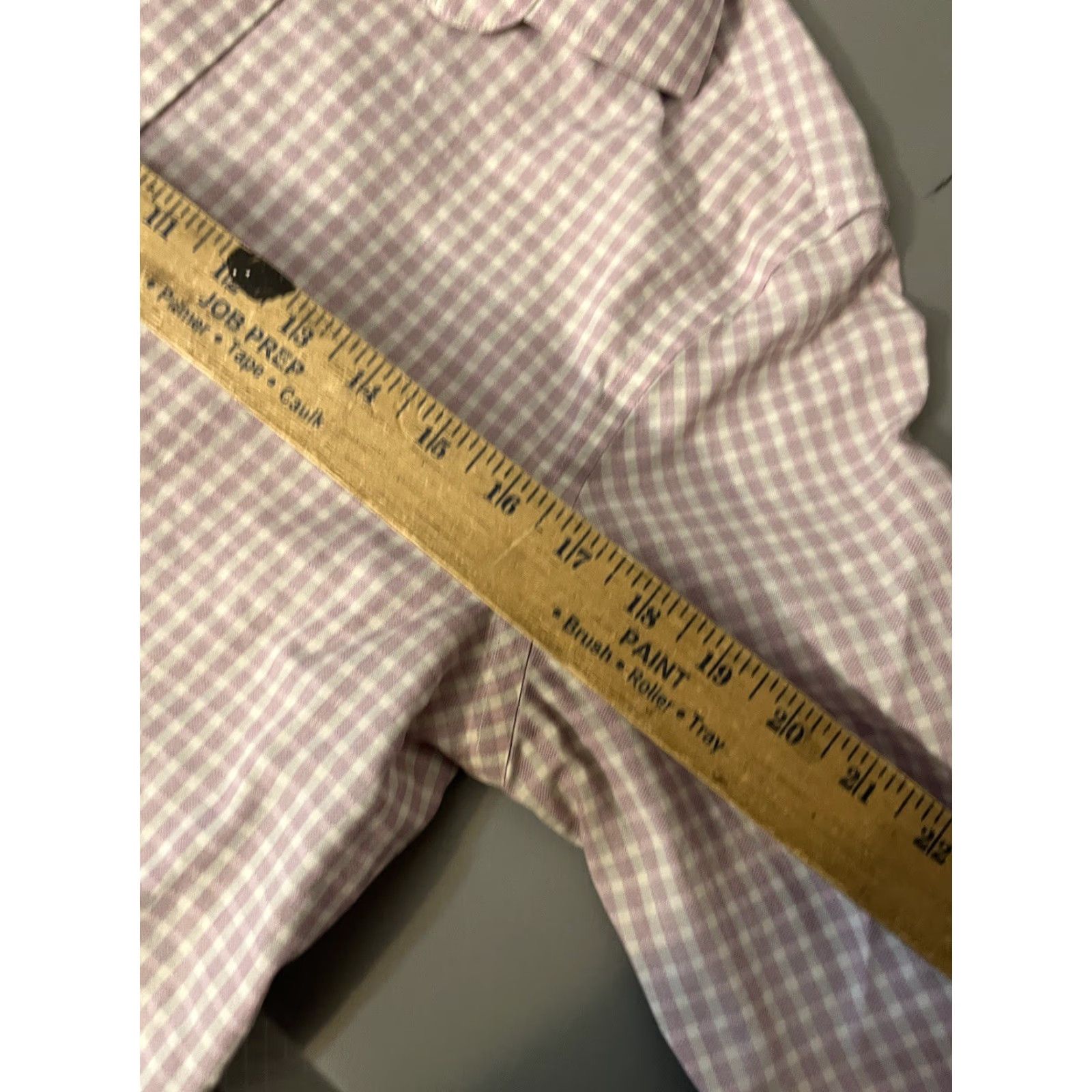 Michael Kors Michael Kors Mens Shirt M Pink Gingham Slim Fit Button-Up Long Sleeve Nylon Elastane Size US M / EU 48-50 / 2 - 5 Thumbnail