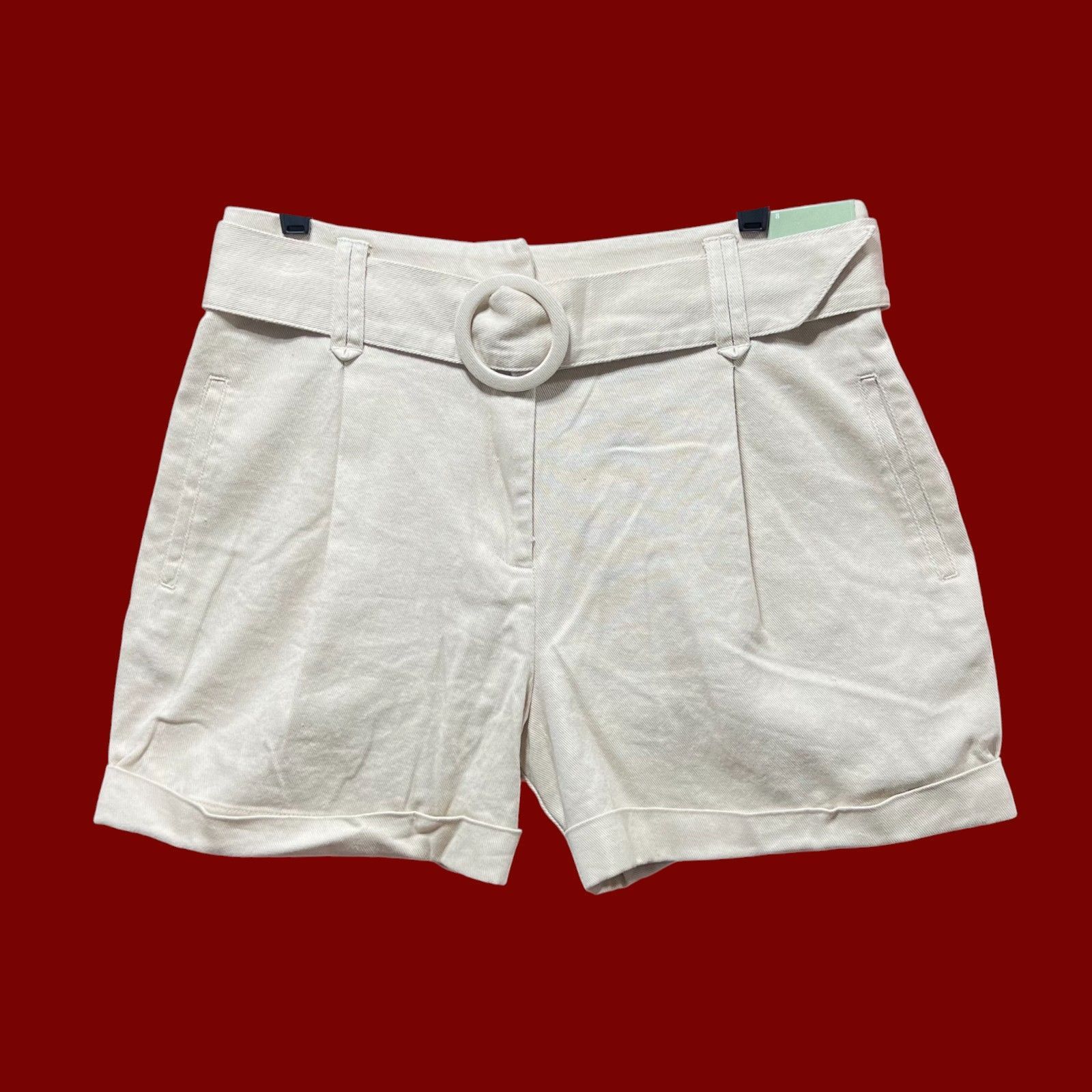 Other Ryegrass - Women's Mid-Rise Pleated Short - Beige - 8 Size 30" / US 8 / IT 44 - 1 Thumbnail