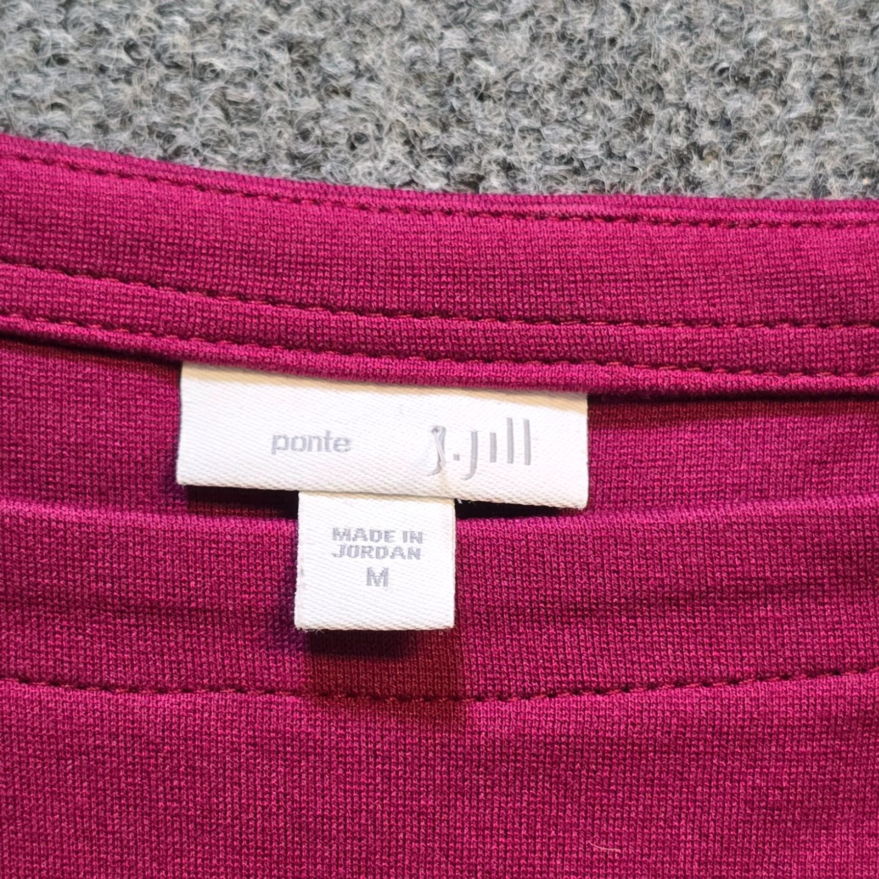 J. Jill J. Jill Dress Womens Medium Red Ponte Fitted Stretch Sheath Capsule Dress Size M / US 6-8 / IT 42-44 - 3 Thumbnail