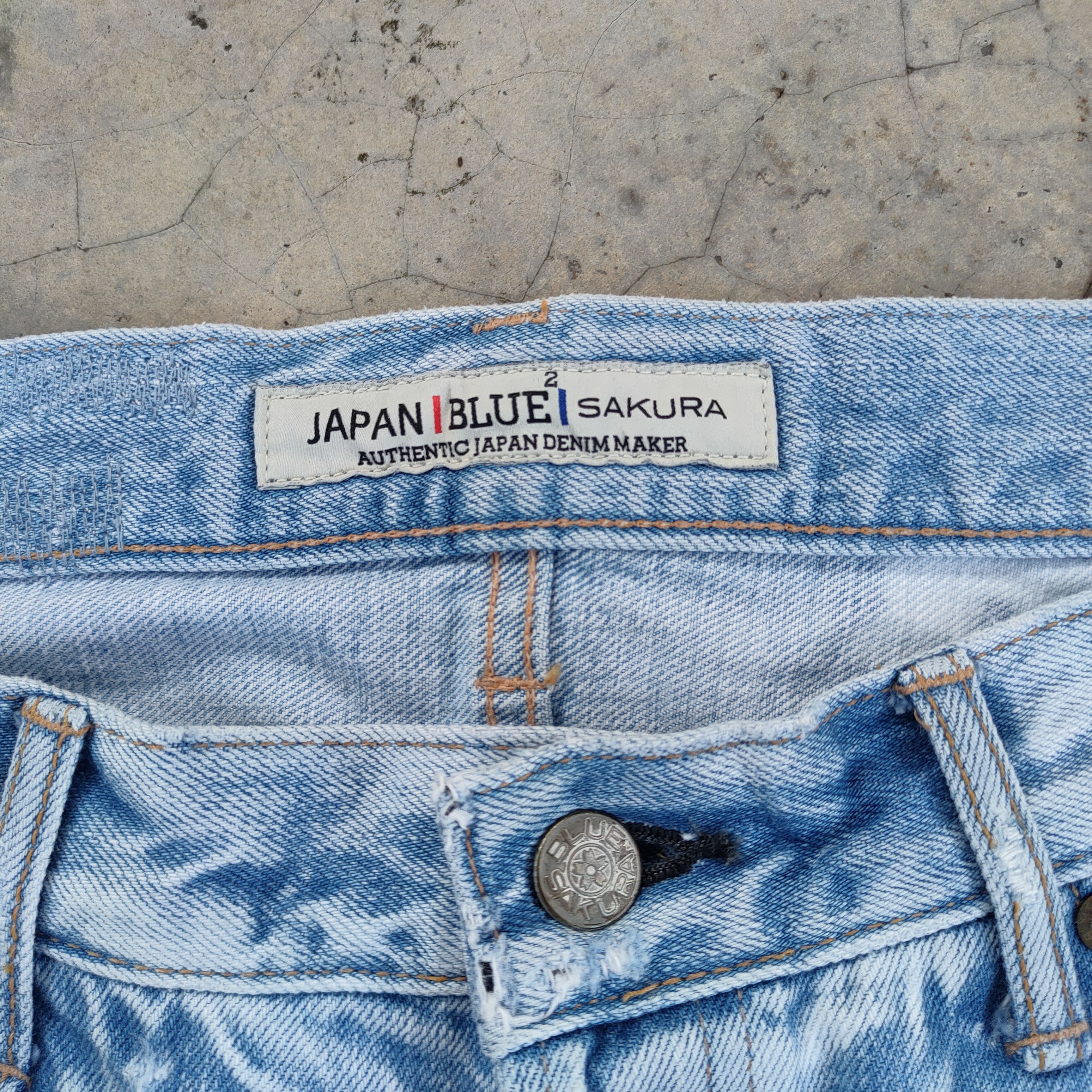 Blue Blue Japan # VINTAGE JAPAN BLUE FADED DISTRESSED JEANS PANTS Size US 34 / EU 50 - 6 Thumbnail