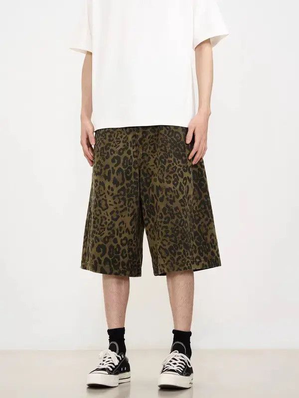 Japanese Brand VIBE baggy vintage leopard print casual denim shorts Size US 34 / EU 50 - 5 Thumbnail