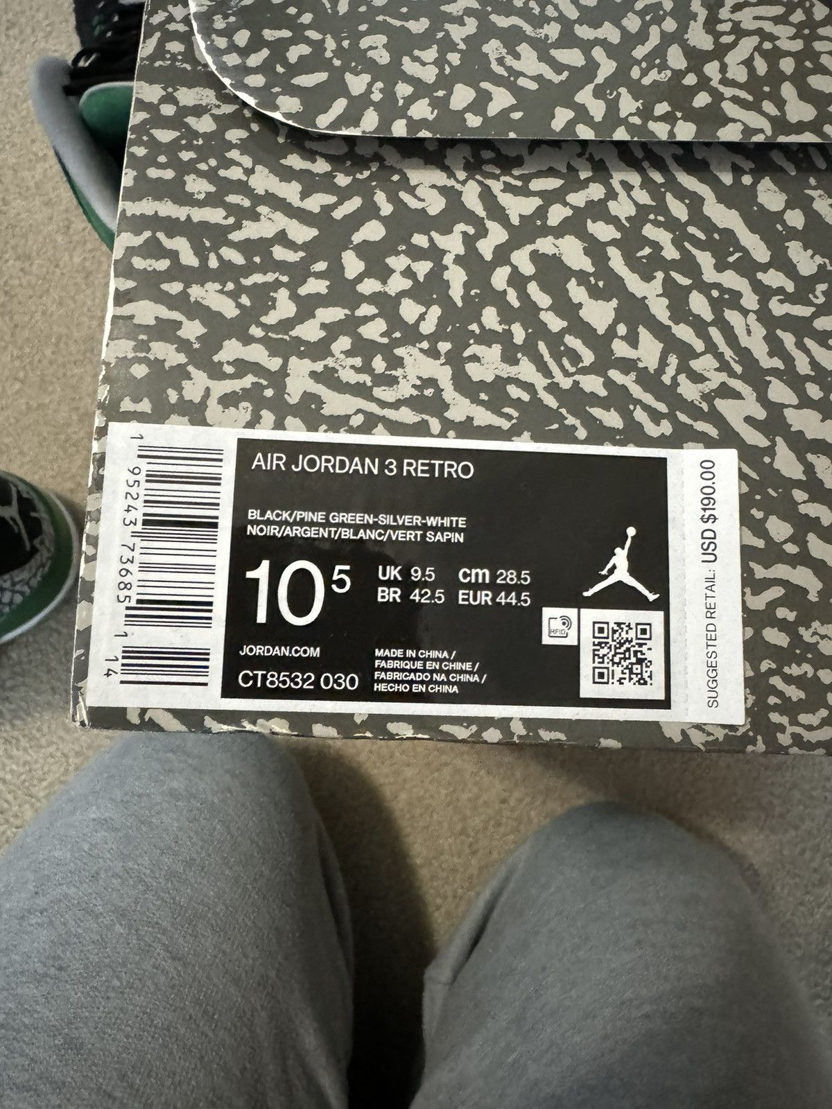 Jordan Brand × Nike Pine green J3 Size US 10.5 / EU 43-44 - 7 Thumbnail