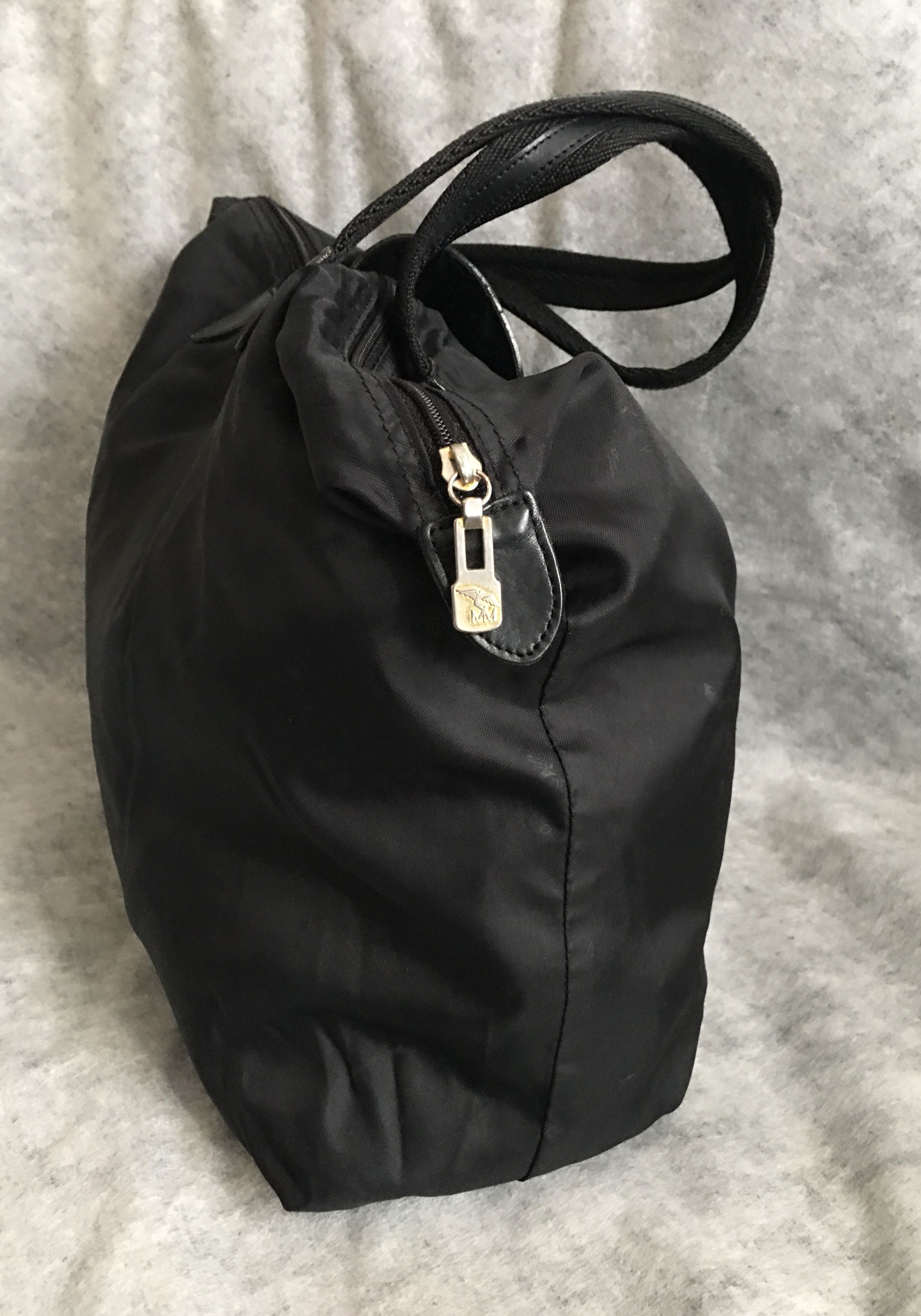 Maison Mollerus Maison Mollerus Nylon Black Monogram Shoulder Bag Size ONE SIZE - 4 Thumbnail