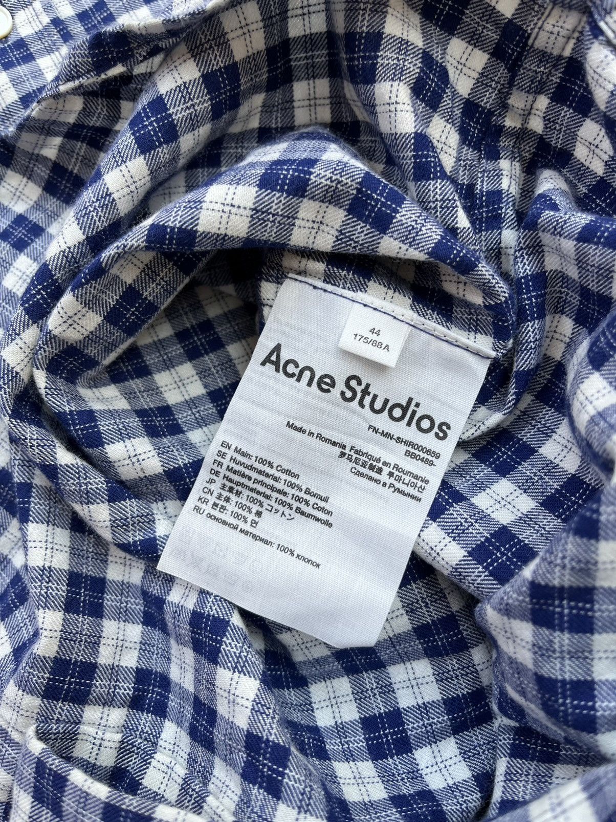 Acne Studios Acne Studios baggy flannel shirt button up Size US L / EU 52-54 / 3 - 6 Thumbnail
