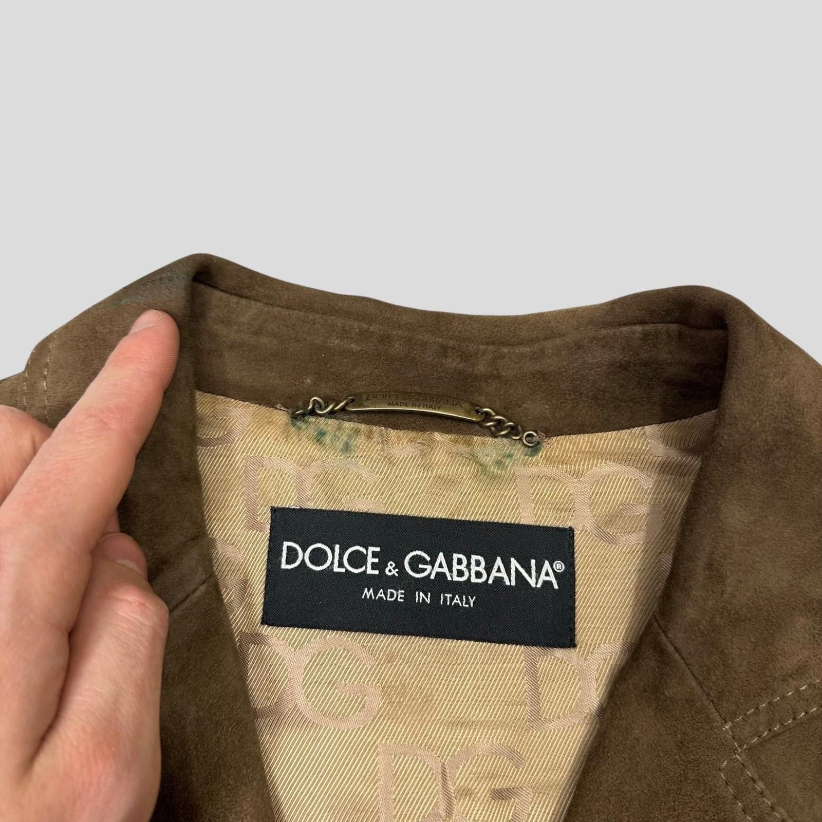 Dolce & Gabbana Dolce & Gabanna 00’s Goatskin Suede Leather Western Jacket L Size US L / EU 52-54 / 3 - 8 Thumbnail