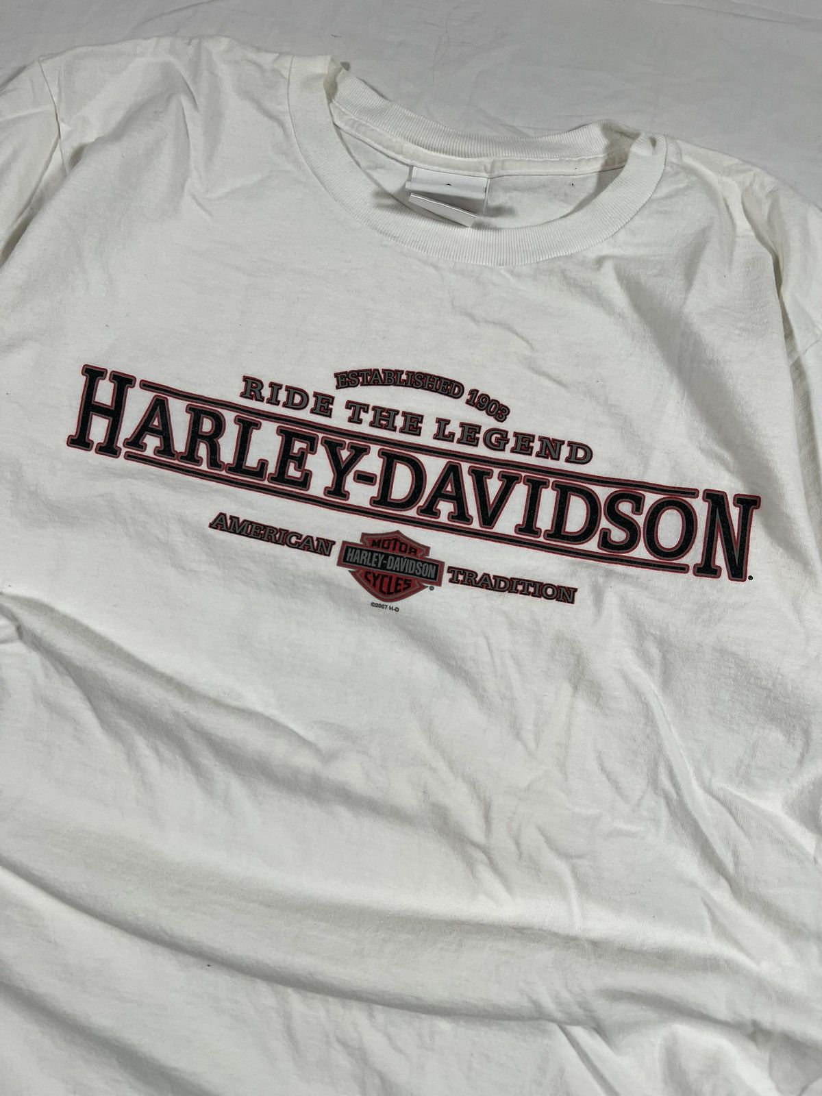 Harley Davidson Vintage Y2K Harley Davidson Made In USA Spell Out Tee Size US M / EU 48-50 / 2 - 3 Thumbnail