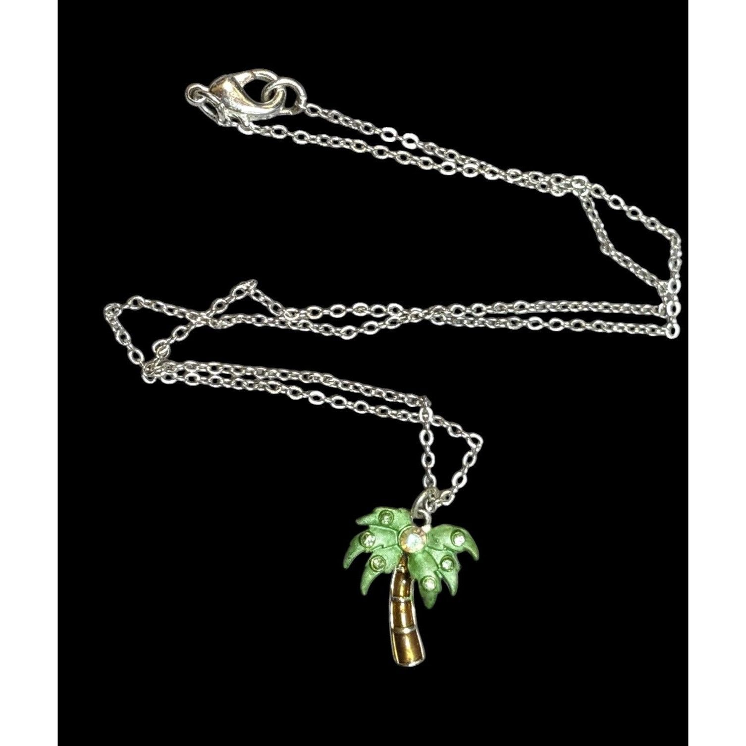 Other Vintage Avon Rhinestone Palm Tree Pendant Necklace Size ONE SIZE - 1 Thumbnail