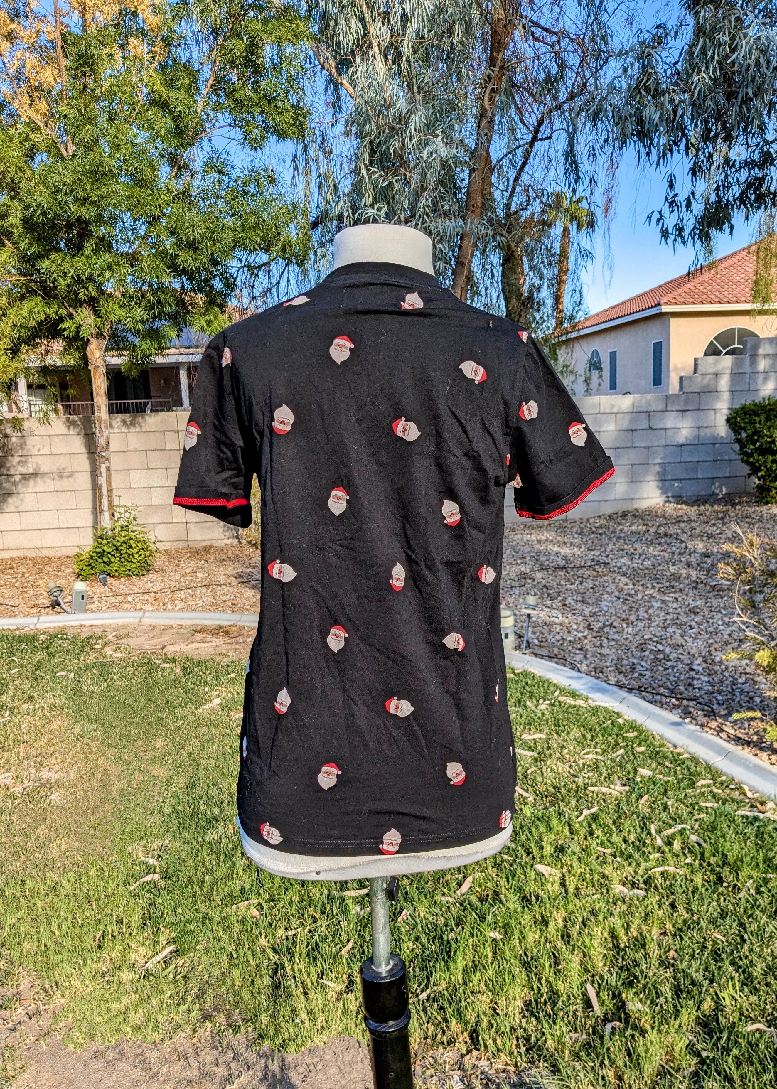 Free Planet Free Planet Santa Head Allover Graphic Print Christmas Shirt Size US XS / EU 42 / 0 - 4 Thumbnail