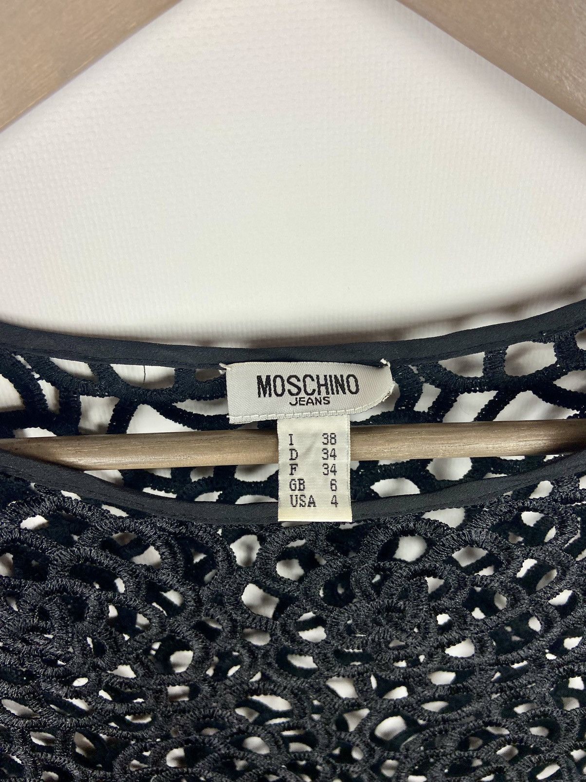 Designer × Moschino × Vintage Vintage Moschino Jeans Transparent Lace Dress Sz US-4/I-38 Size S / US 4 / IT 40 - 5 Thumbnail