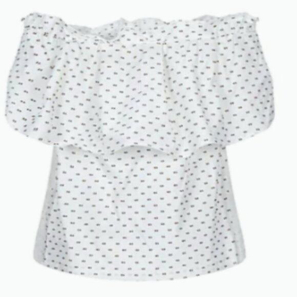 Baum und Pferdgarten Baum und Pferdgarten white ruffled blouse white size 10 Size L / US 10 / IT 46 - 1 Thumbnail
