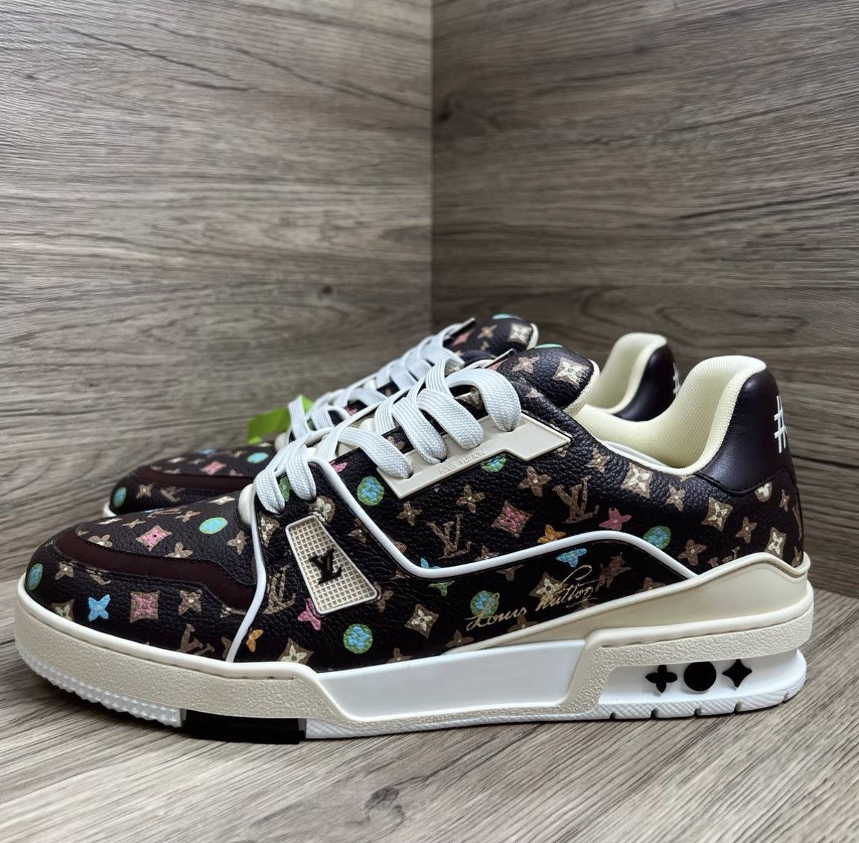 Louis Vuitton Louis Vuitton Tyler Collaboration Trainer Brown Sneakers J41 Size US 9 / EU 42 - 1 Thumbnail