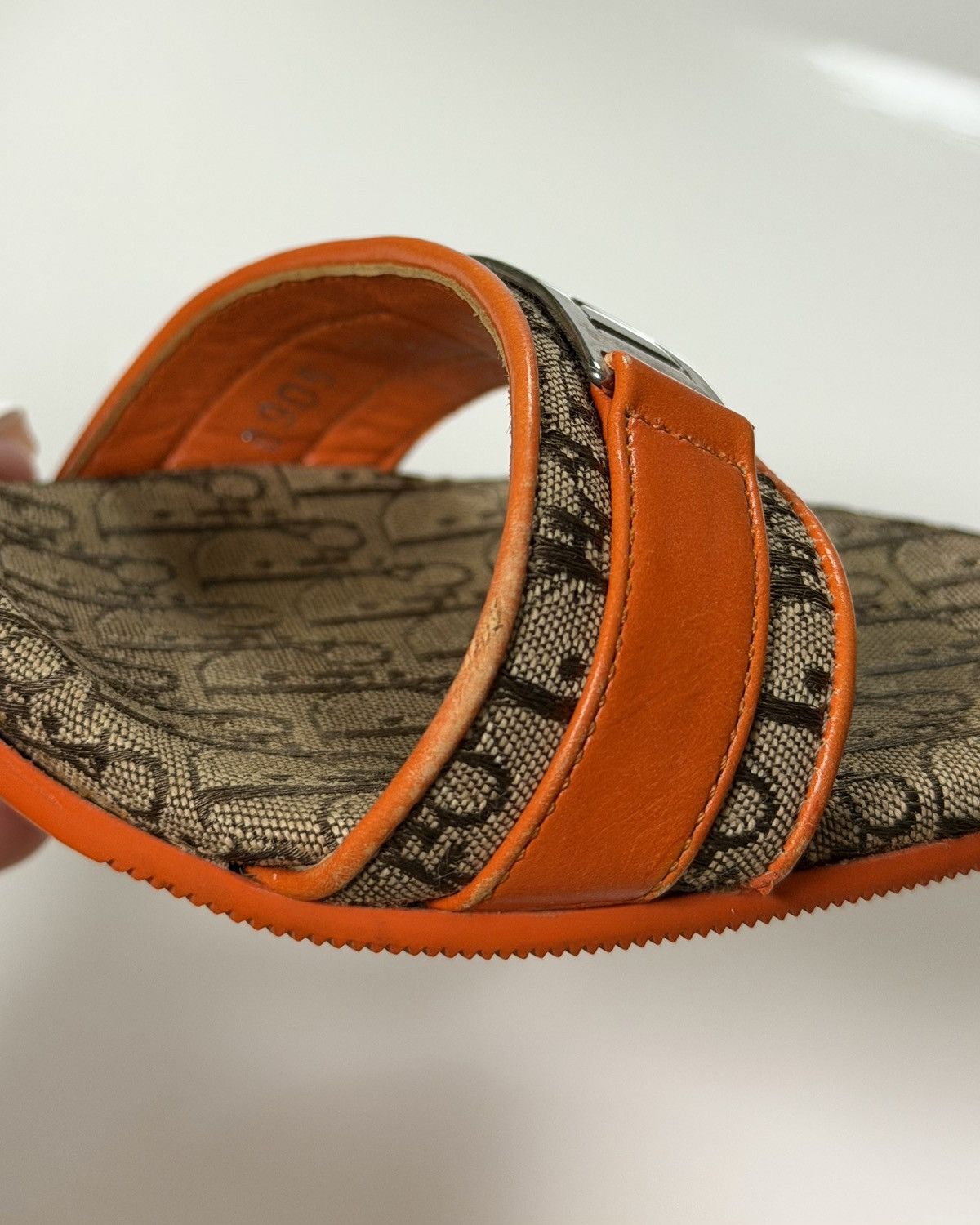 Dior CHRISTIAN DIOR S/S 2005 Diorissimo Trotter Slide Heeled Mule Size US 4.5 / IT 34.5 - 7 Thumbnail