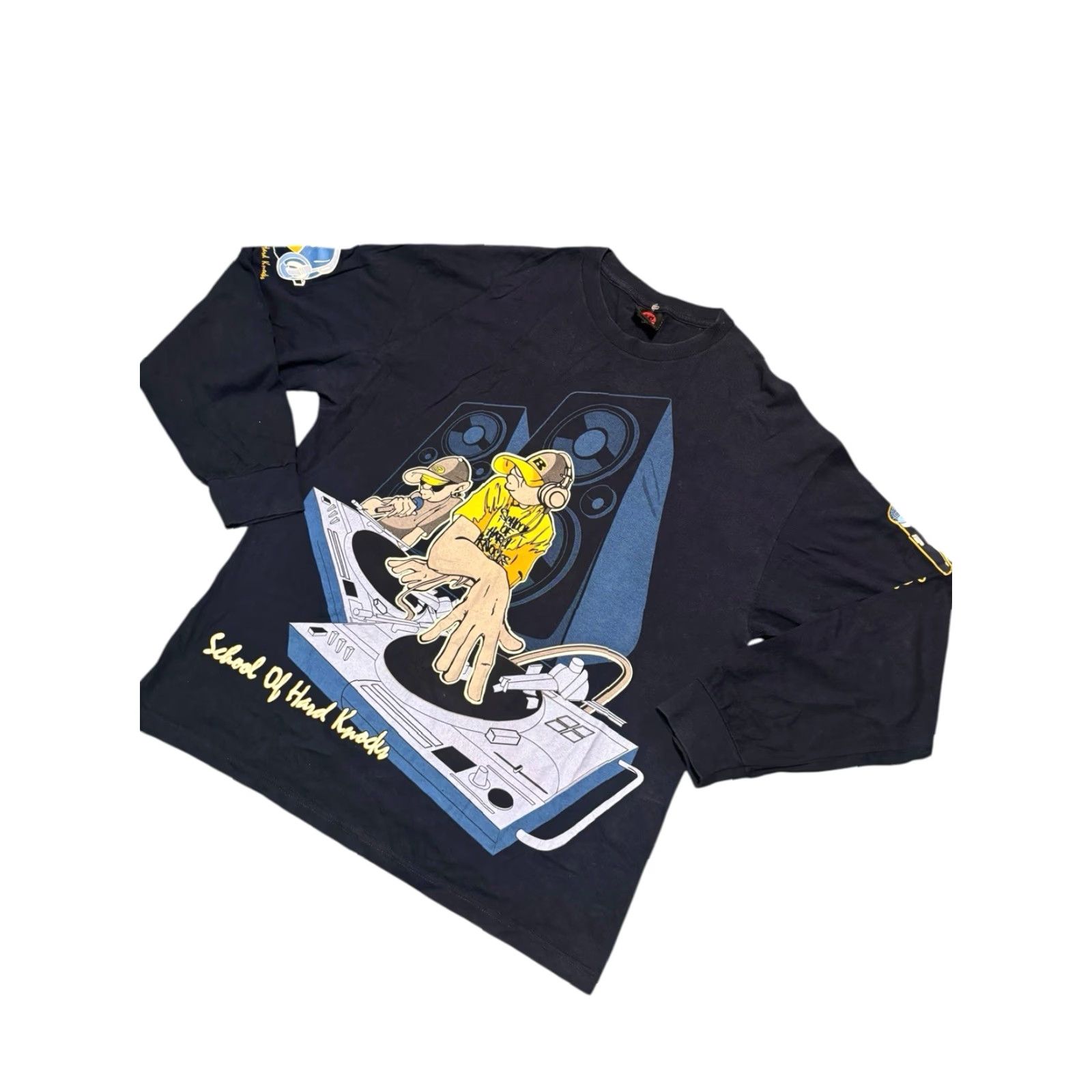 Vintage VINTAGE 90s School of Hard Knocks DJ AOP Blue Long Sleeve T-Shirt XL Men Shirt Size US XL / EU 56 / 4 - 3 Thumbnail