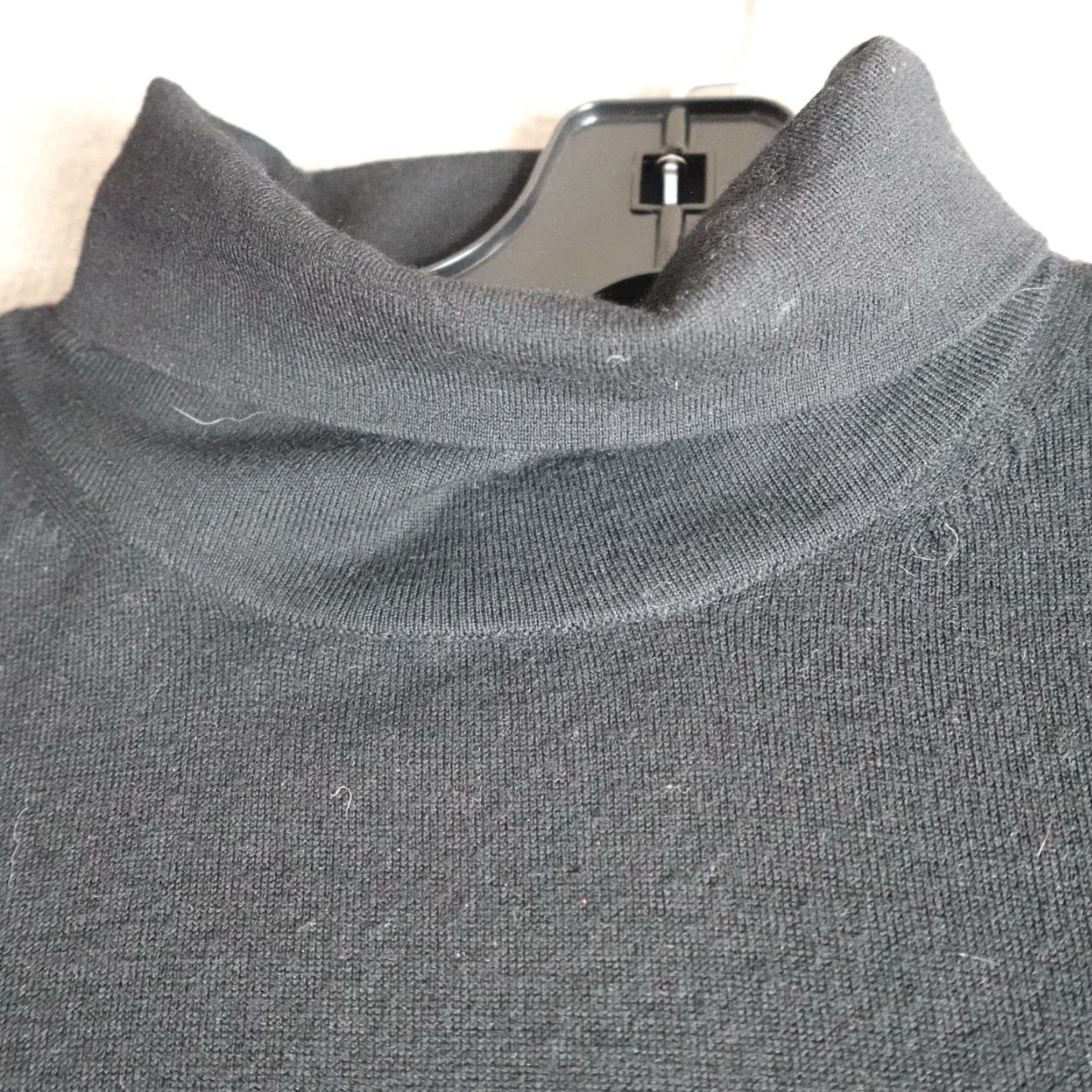 Theory Theory Dress Large Black Solid Wool Blend Sweater Ares New Steady Womens Casual Business Cardigan? Size L / US 10 / IT 46 - 2 Thumbnail