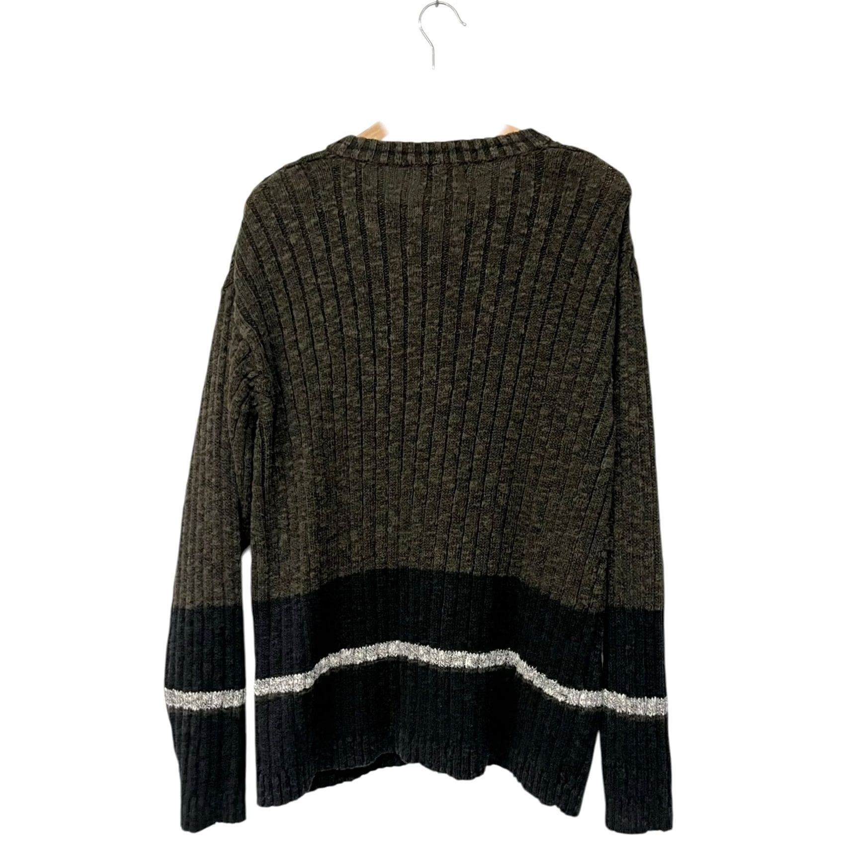 Vintage VINTAGE County Seat Mens Sweater Pullover V-Neck Ribbed Green Gray Sz M 90s Grunge Mens Size US M / EU 48-50 / 2 - 5 Thumbnail