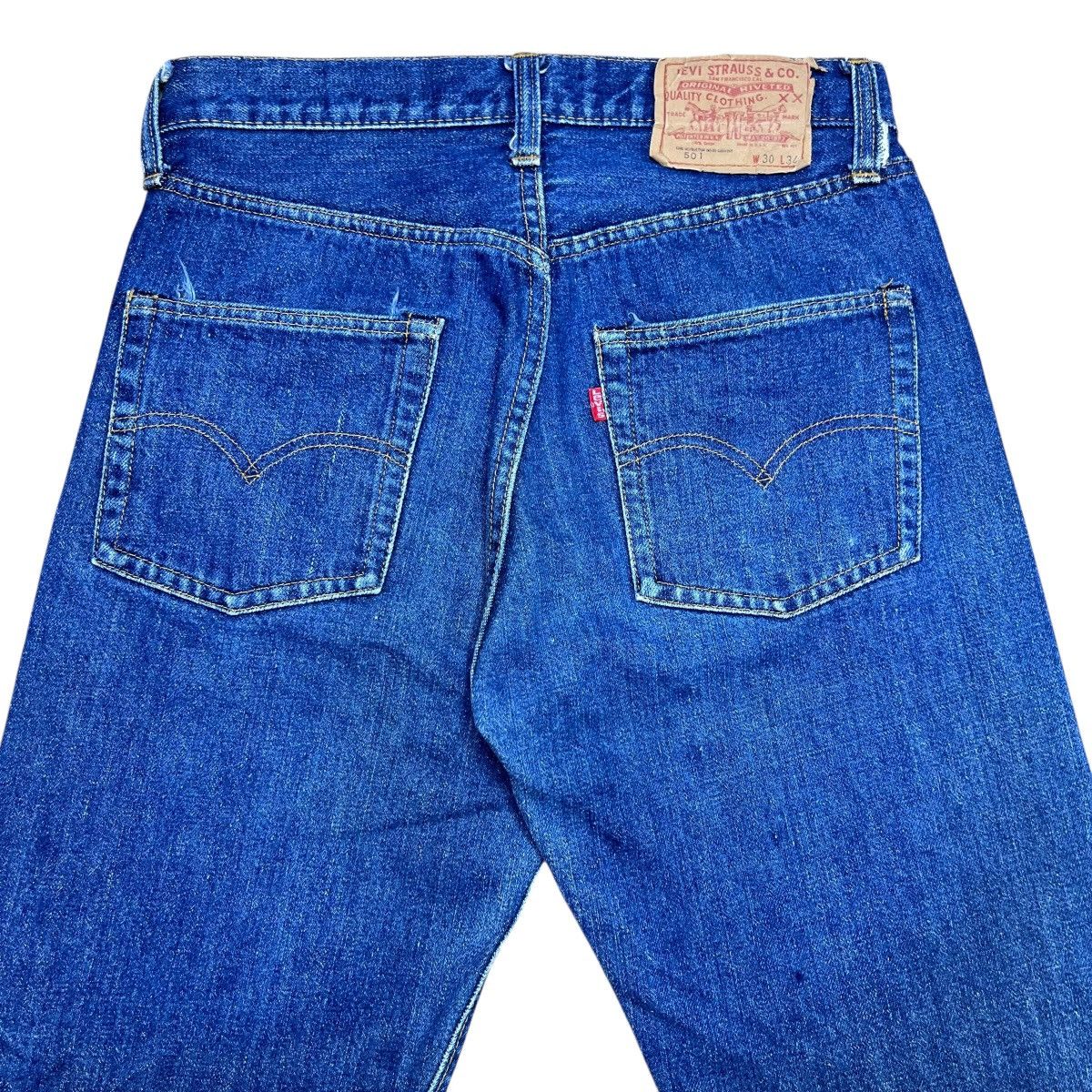 Levi's Vtg 1970s Levi’s 501 Button Fly Selvedge Redline Denim Jeans Size US 28 / EU 44 - 12 Thumbnail