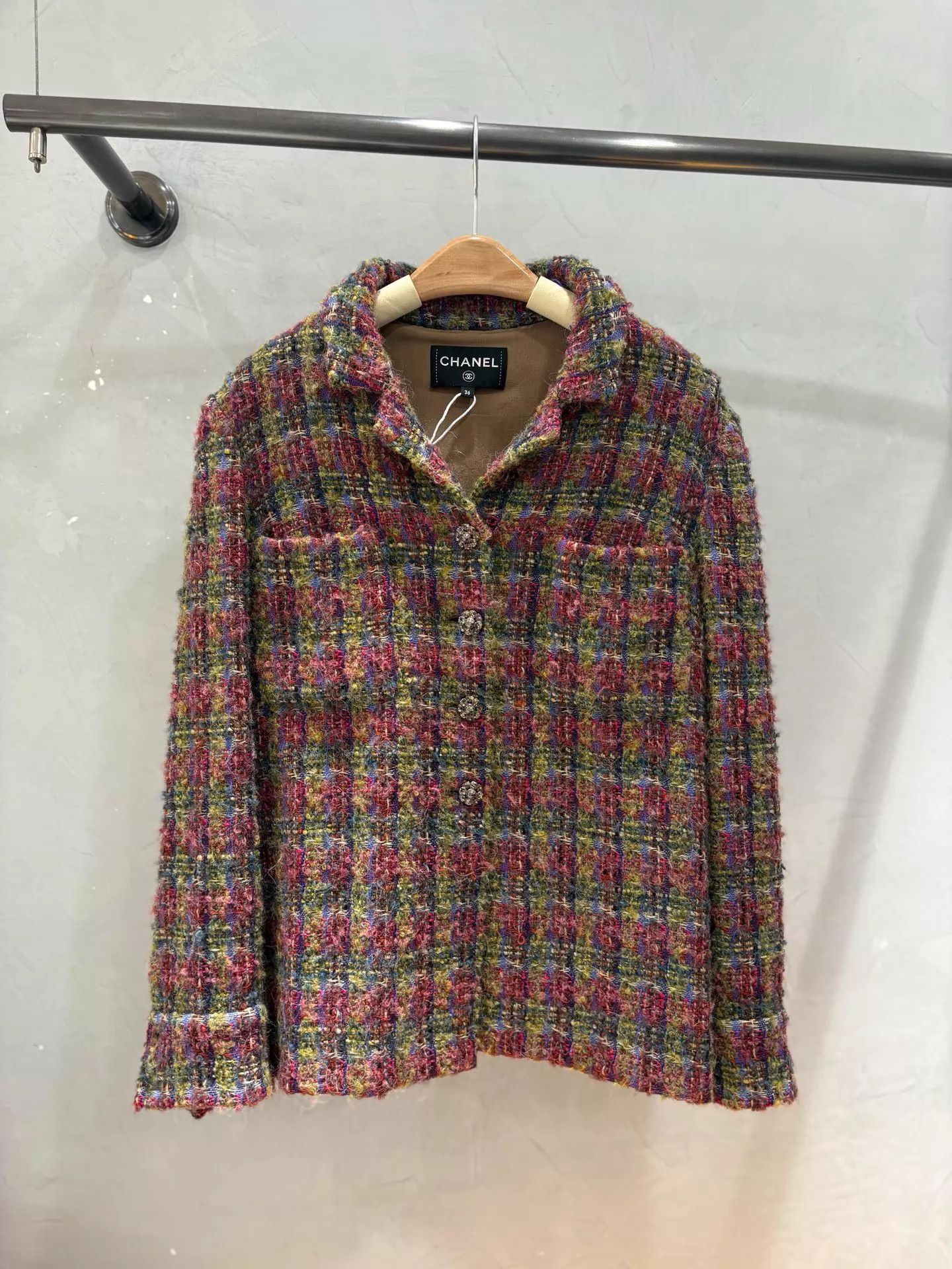 Chanel Chanel 22K Color Check Tweed Jacket 36 Size XS / US 0-2 / IT 36-38 - 1 Thumbnail