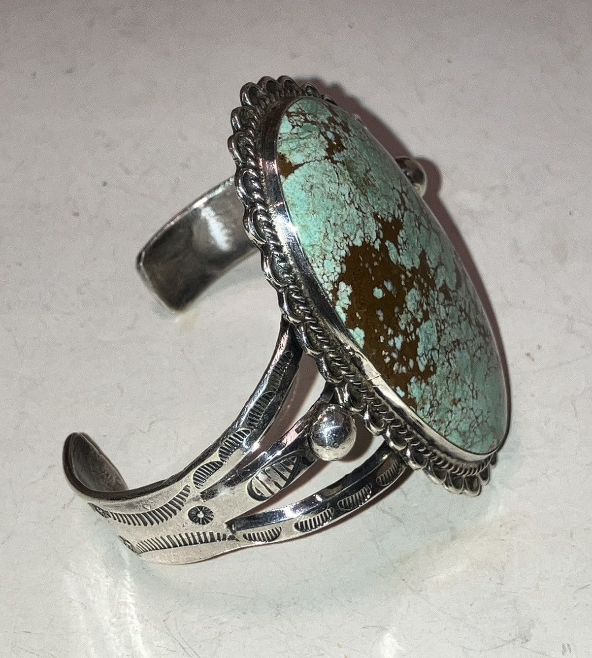Other Navajo Cuff Bracelet with Large Number Eight Mine Turquoise Size ONE SIZE - 2 Thumbnail