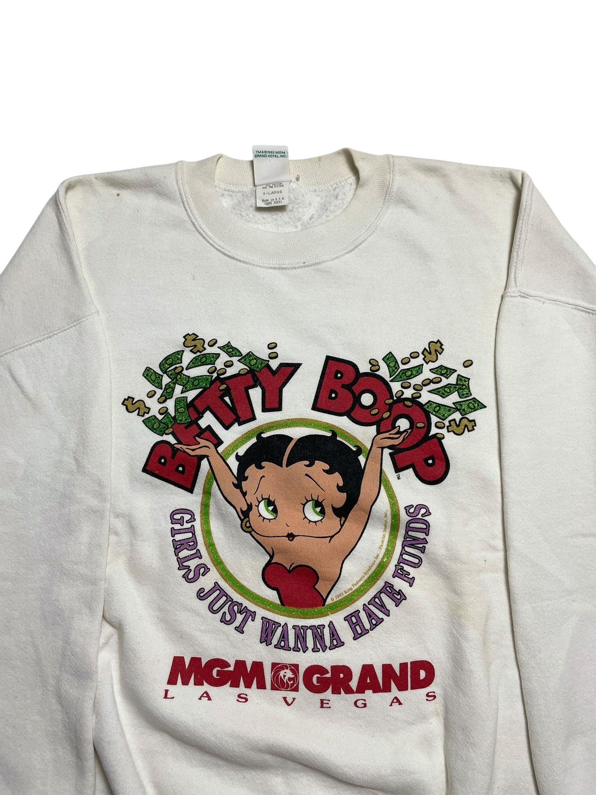 Cartoon Network 1990’s Betty Boop MGM Grand Graphic Sweathshirt Size US XL / EU 56 / 4 - 2 Thumbnail