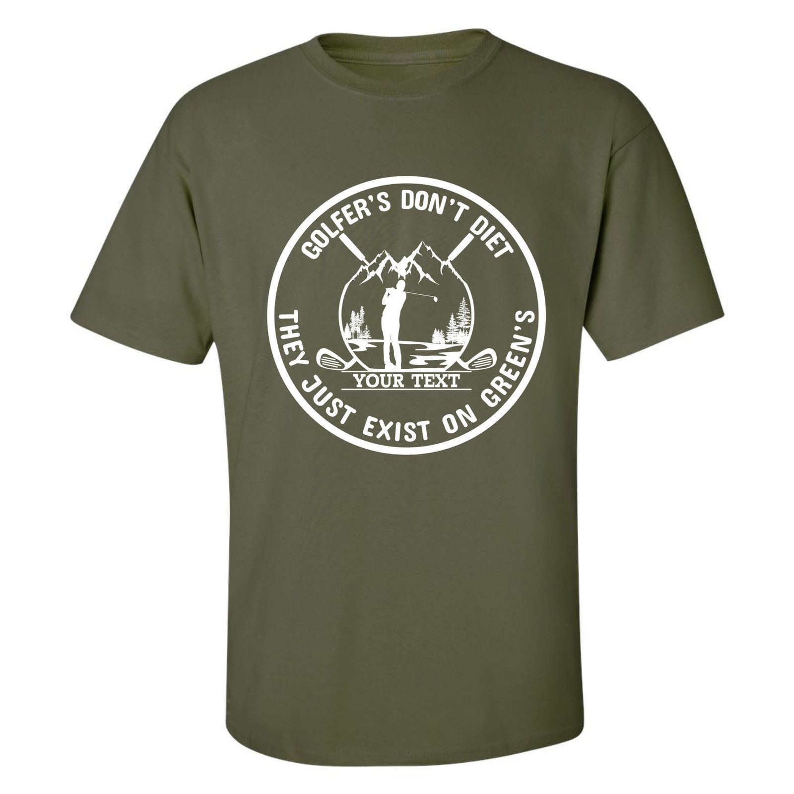 Gildan Golfers Don't Diet Custom Name Funny Swinging Golfer T-Shirt Size US XL / EU 56 / 4 - 12 Thumbnail