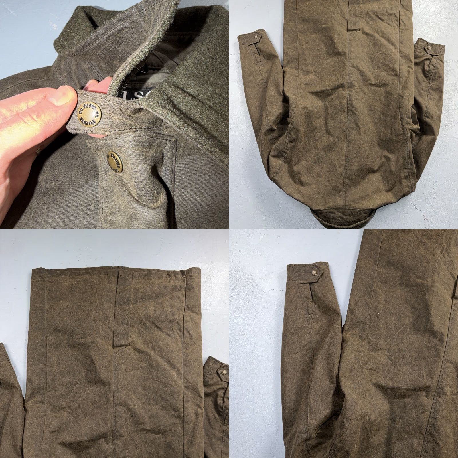 Filson VINTAGE Filson Trench Coat Jacket Waxed Olive Oil Cloth XS Men Army Waxed Mint Condition Size US XS / EU 42 / 0 - 8 Thumbnail