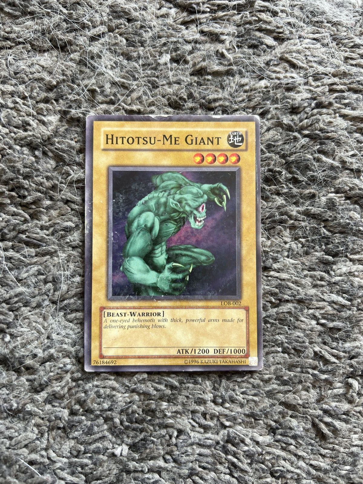 Vintage 1996 Konami Yu-Gi-Oh! Hitotsu-Me Giant Card Size ONE SIZE - 1 Thumbnail