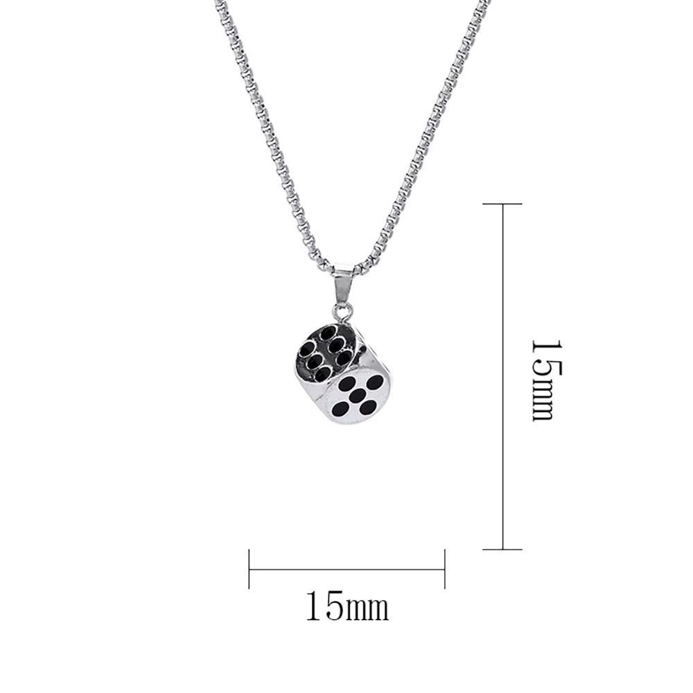 Jewelry Creative Alloy Chain Luck Dice Pendant Necklace Size ONE SIZE - 5 Thumbnail