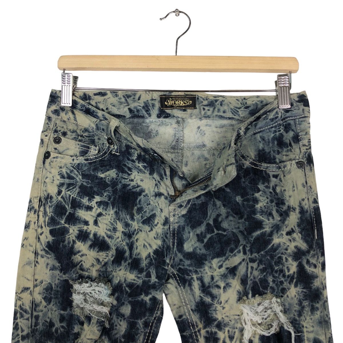 Hysteric Glamour 🔥Acid Wash Design Skinny Distressed Denim Jeans Works Japan Size US 30 / EU 46 - 13 Thumbnail
