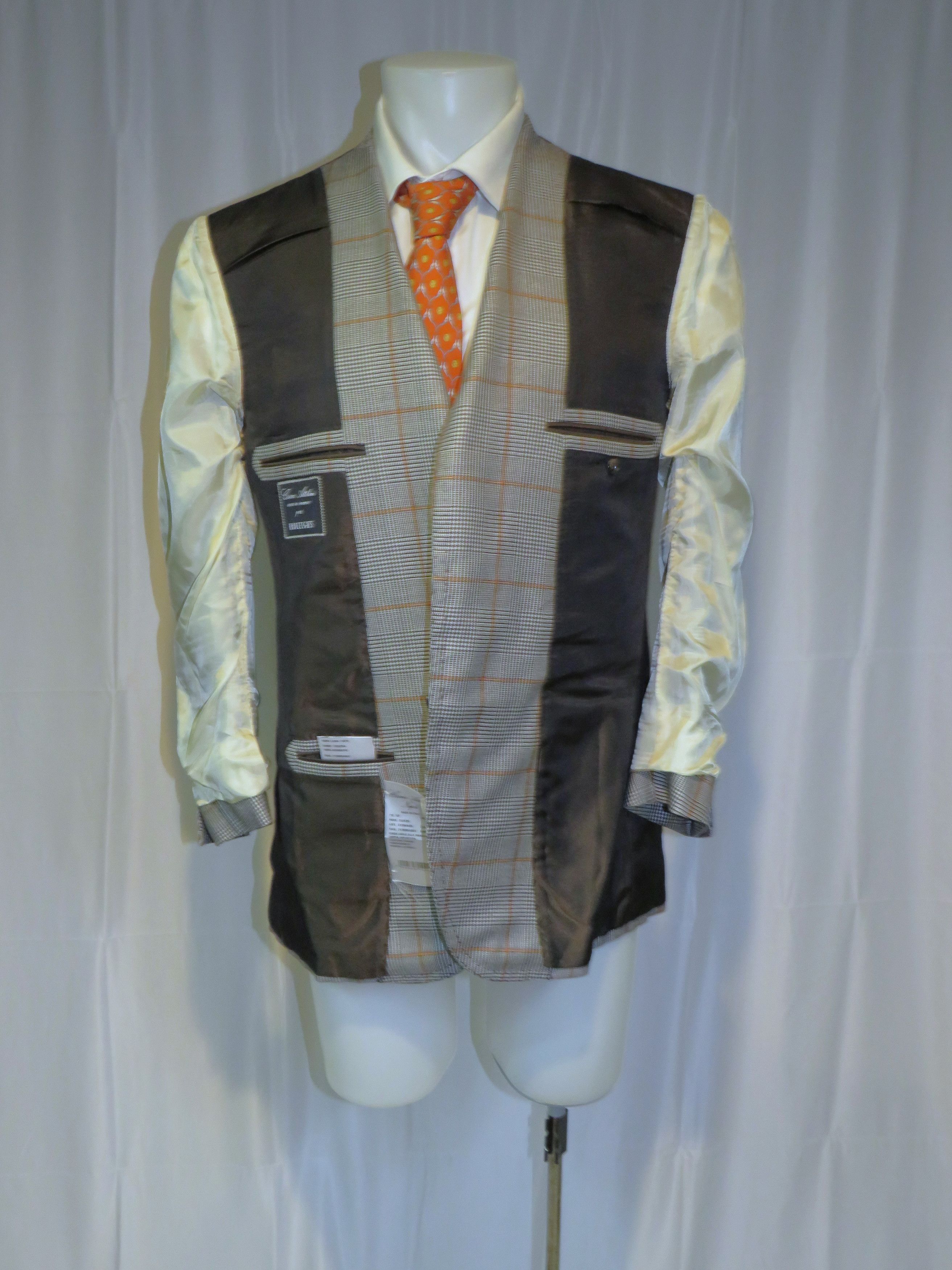 Cesare Attolini GUK Gray Plaid Super 140 Current Two Button Sport Coat 42 Size 42R - 15 Thumbnail