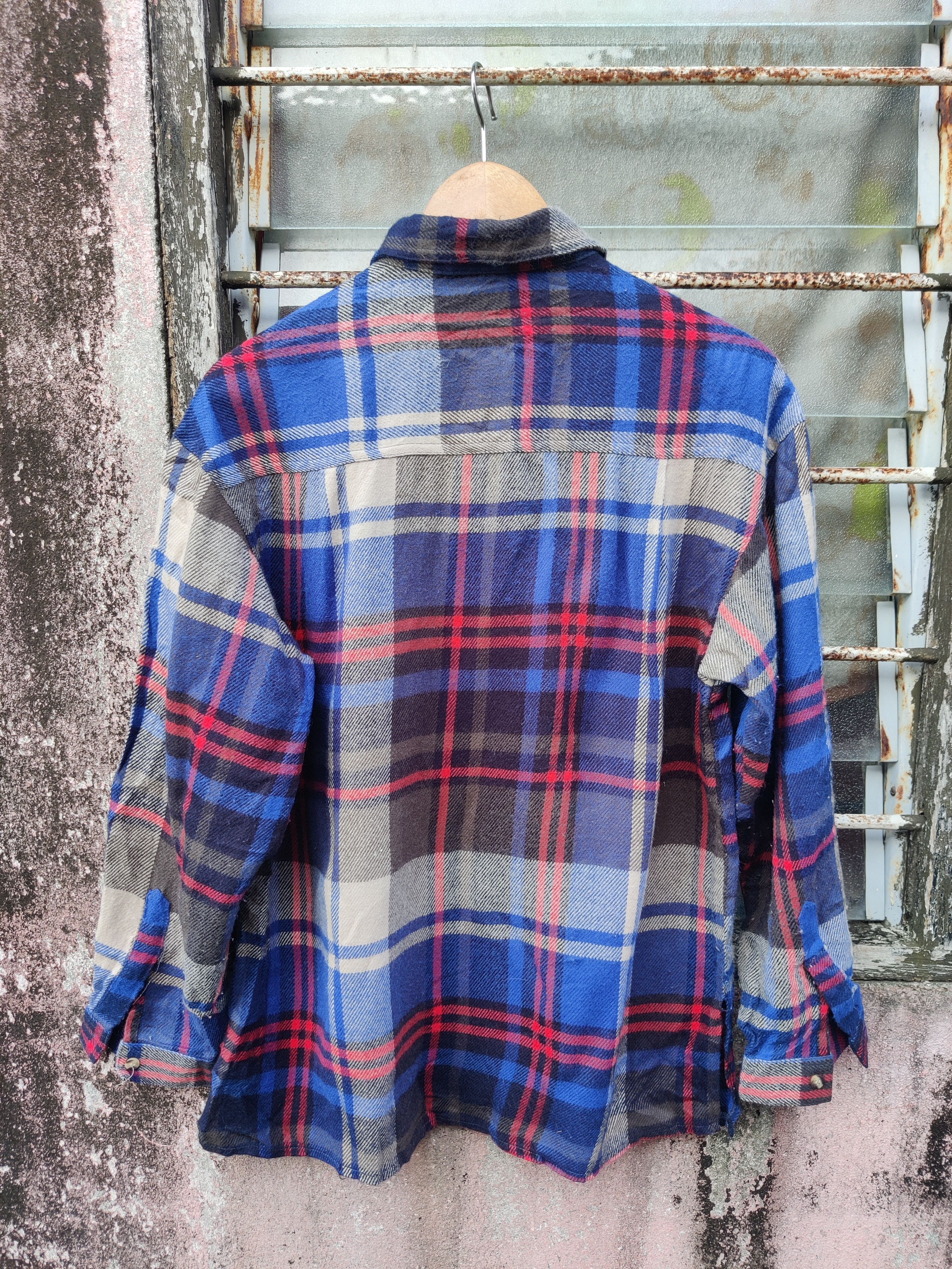 Vintage Vintage Lafon 27 Double Pocket Checkers Flannel Shirt Size US M / EU 48-50 / 2 - 4 Thumbnail
