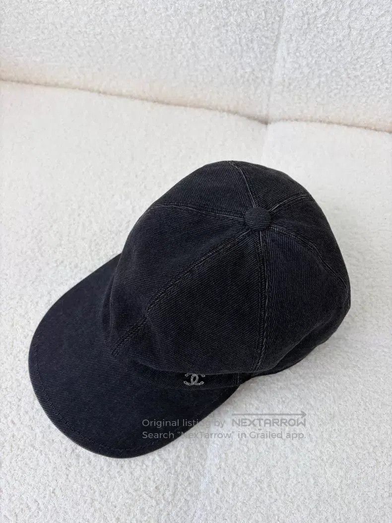 Chanel Chanel Black Denim Rhinestone Cc Cap Baseball Cap Size ONE SIZE - 3 Thumbnail