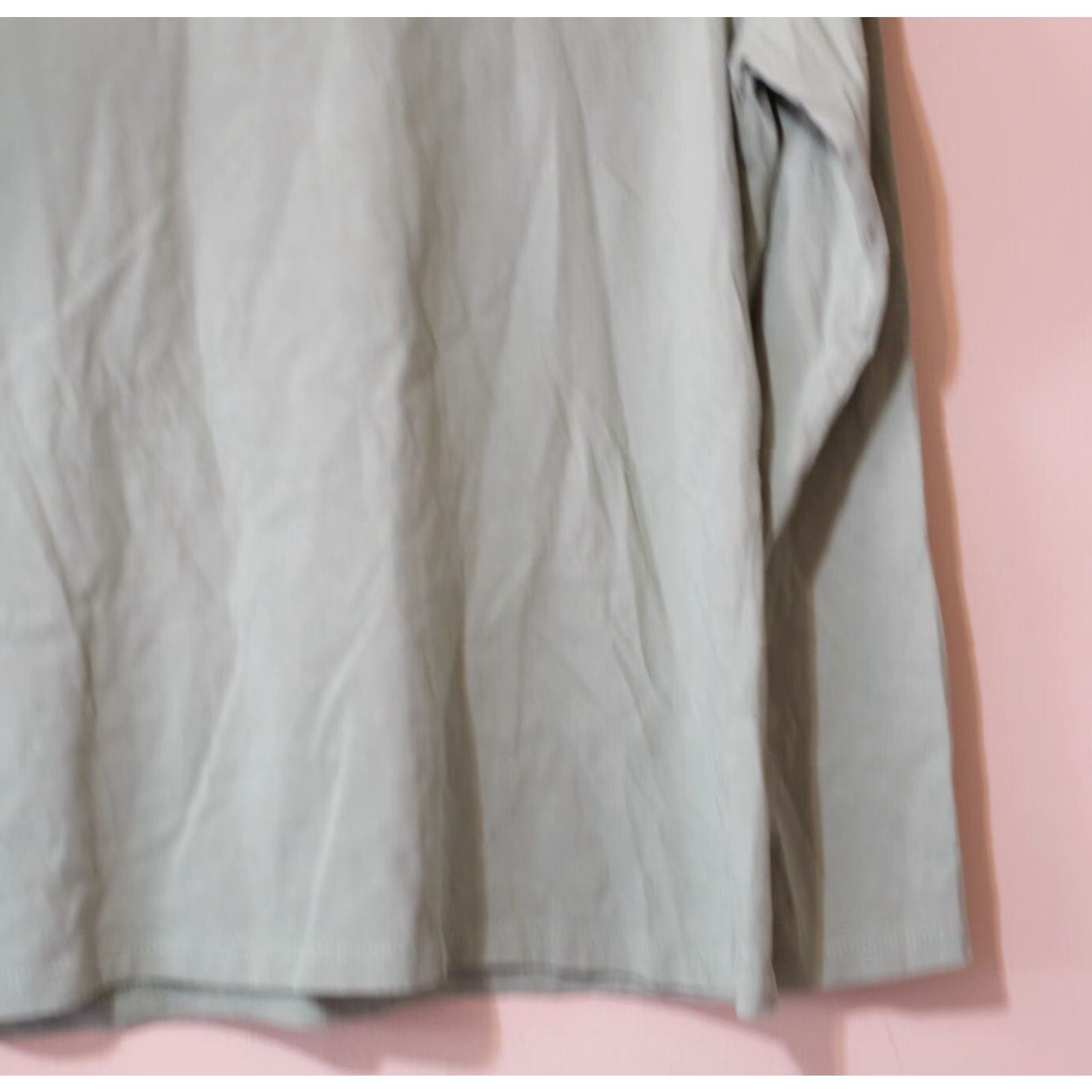 Vintage Dip Women’s M Green Longsleeve Plain T-shirt Crew Neck Organic Cotton #p43-19 Shirt Adult M Green Dip", Size M / US 6-8 / IT 42-44 - 4 Thumbnail