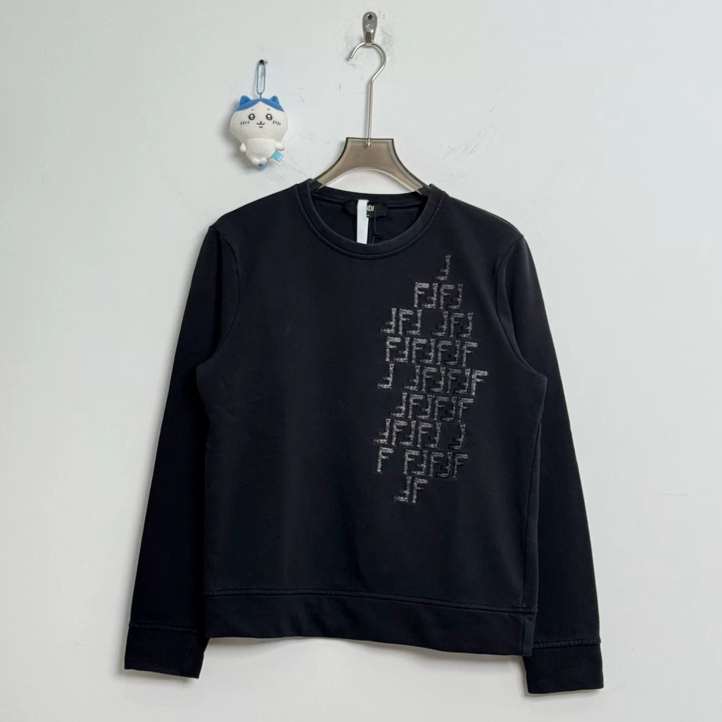 Fendi Fendi Black Logo Gradient Sweatshirt Size M Size US M / EU 48-50 / 2 - 1 Thumbnail
