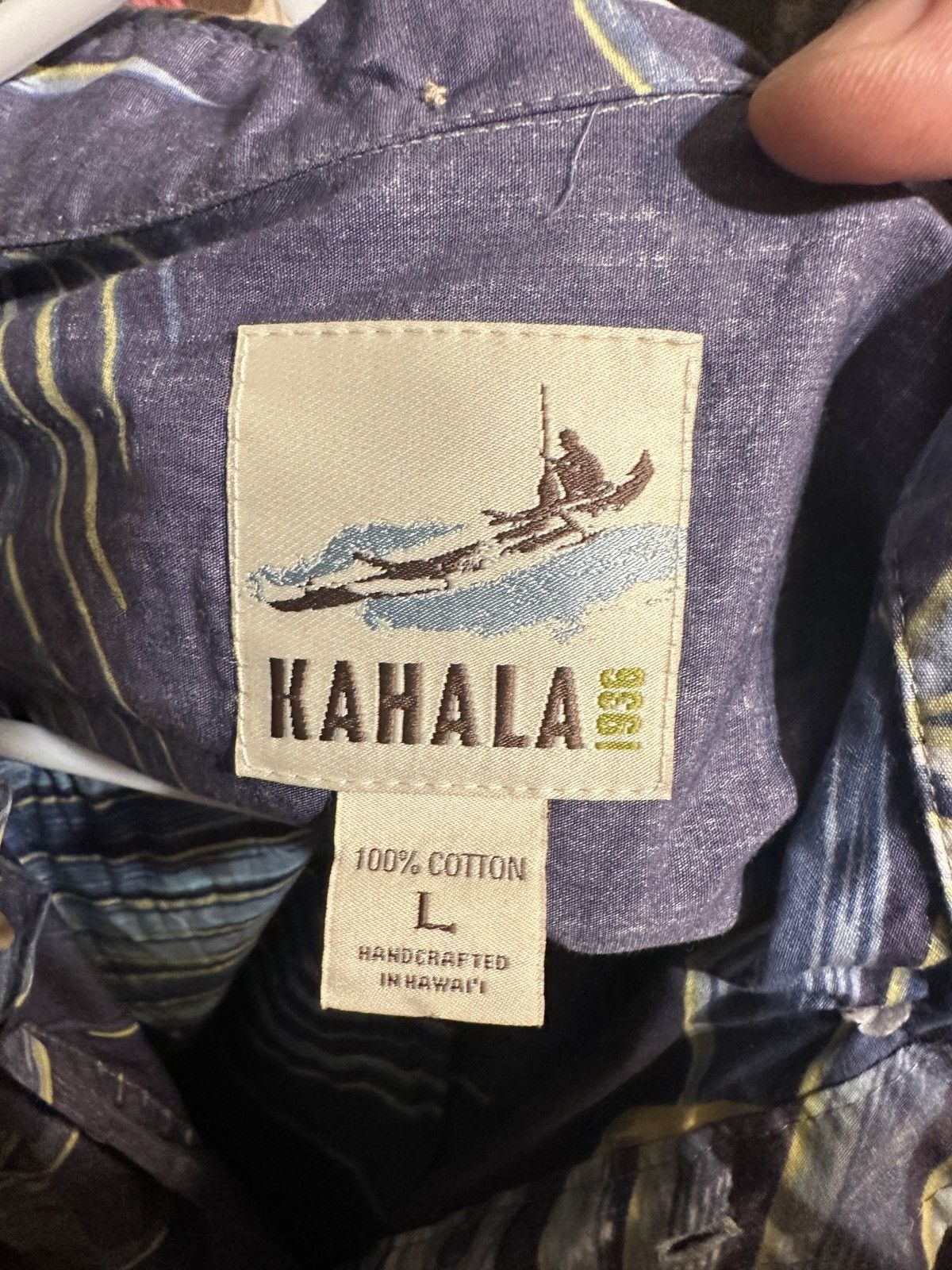 Other PreOwned Kahala Hawaiian Print Blue 3/4 Button Men's Large Size US L / EU 52-54 / 3 - 4 Thumbnail