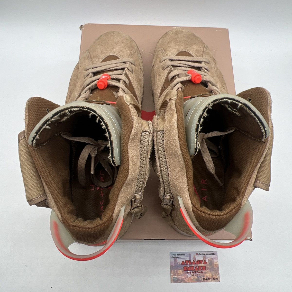Jordan Brand Travis Scott x air Jordan 6 British khaki Size US 12.5 / EU 45-46 - 7 Thumbnail