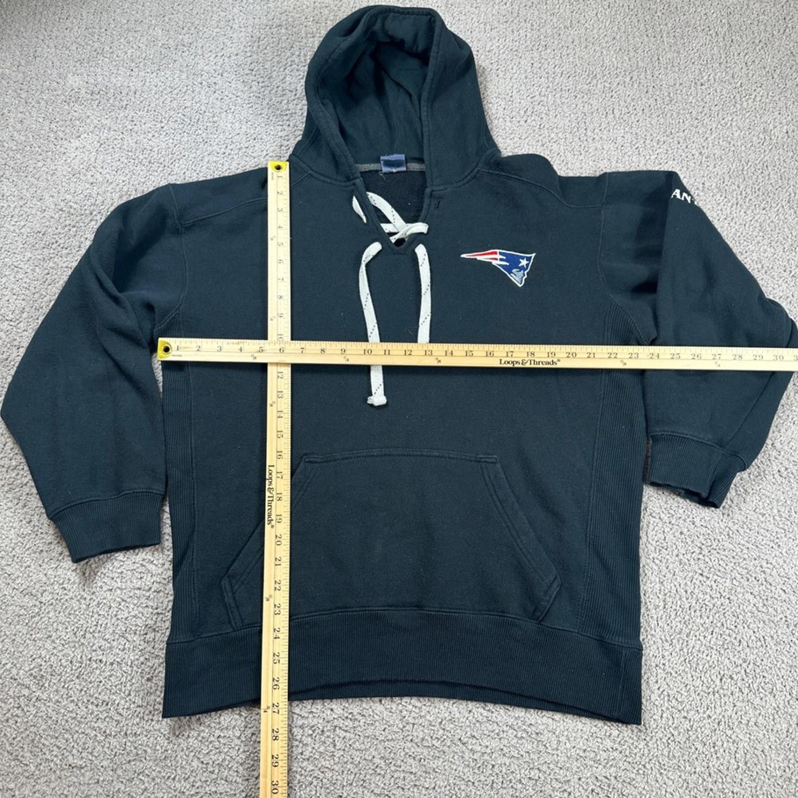 Other New England Patriots Lace Up Hoodie Black Men NFL Sweatshirt Size US L / EU 52-54 / 3 - 2 Thumbnail
