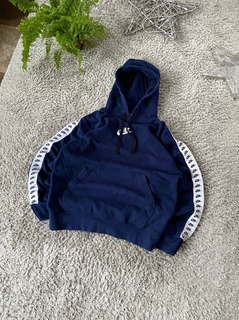 Nike × Vintage Nike Hoodie Logo Swoosh Streetwear Drill Y2K Size US S / EU 44-46 / 1 - 2 Thumbnail