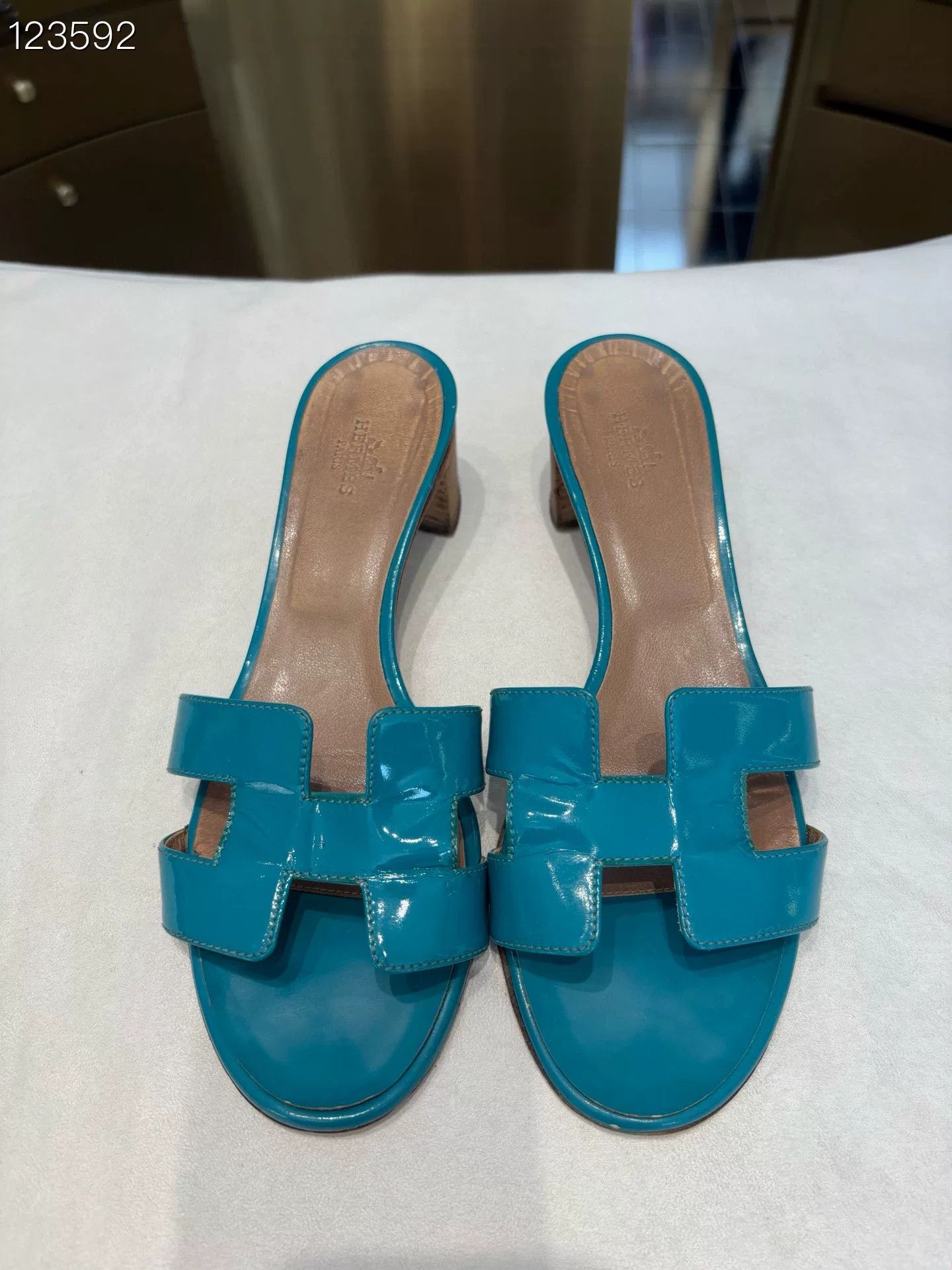 Hermes Hermès H-Strap Low Heel Sandals Size US 6.5 / IT 36.5 - 1 Thumbnail