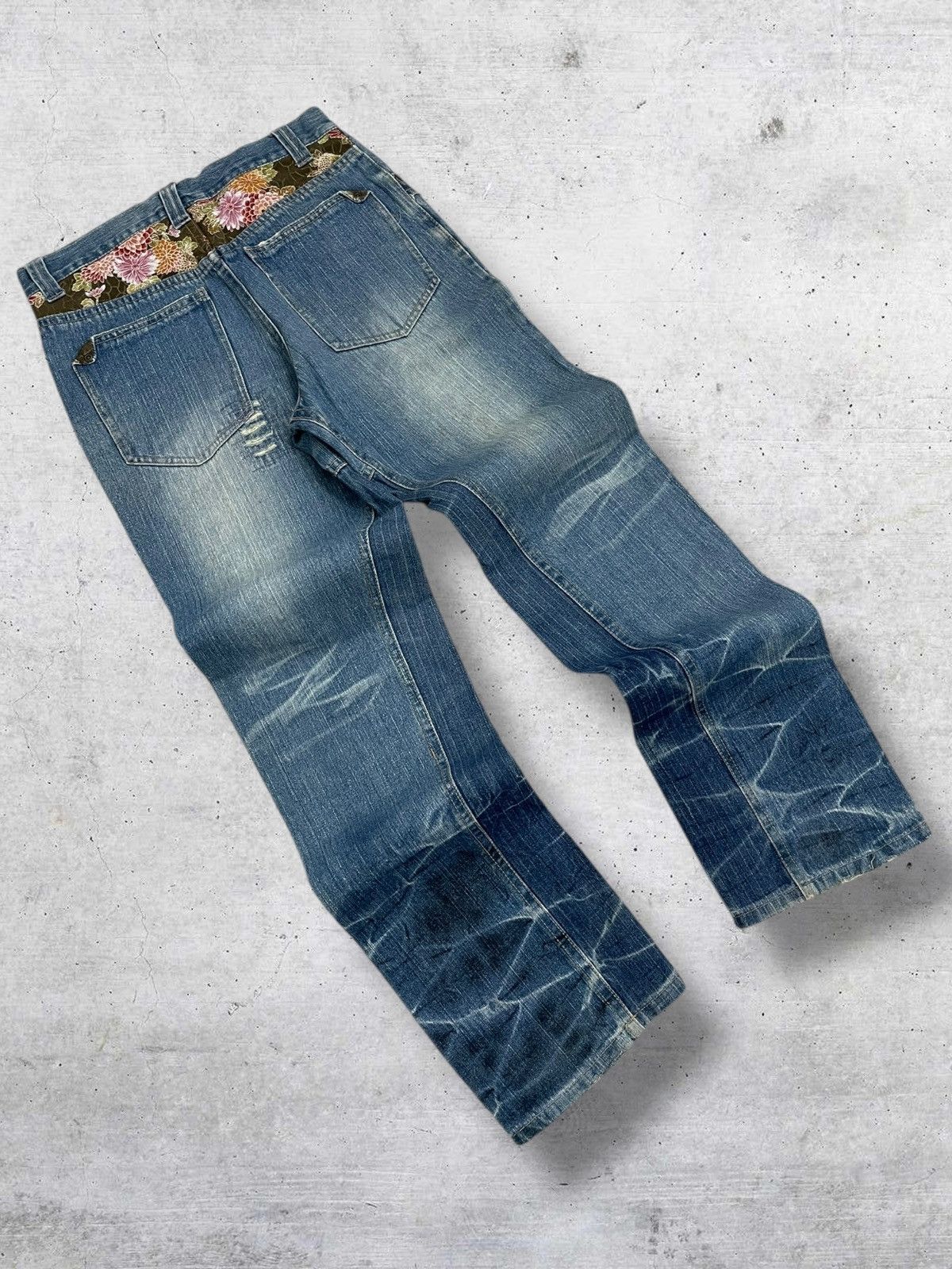 KMRii VINTAGE GURU GUMU 90S JAPAN DESIGNER DISTRESSED ICON DENIM Size US 30 / EU 46 - 10 Thumbnail