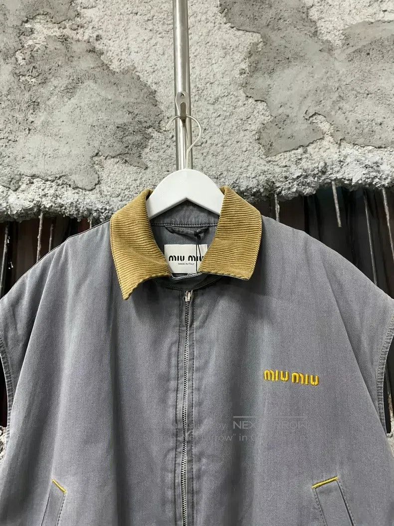 Miu Miu Miu Miu 42 Corduroy collar jacket coat Size L / US 10 / IT 46 - 3 Thumbnail