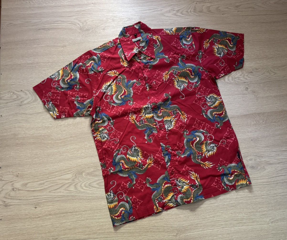 Vintage Vintage 00’s Clockhouse y2k Dragon Japanese Over Print Shirt Size US M / EU 48-50 / 2 - 1 Thumbnail