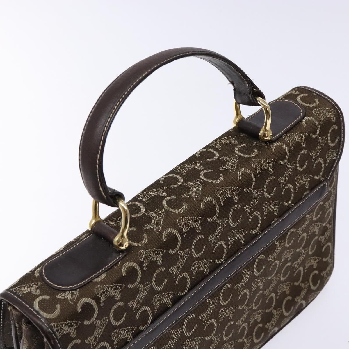 Celine CELINE C Macadam Canvas Hand Bag Brown Gold Size ONE SIZE - 6 Thumbnail
