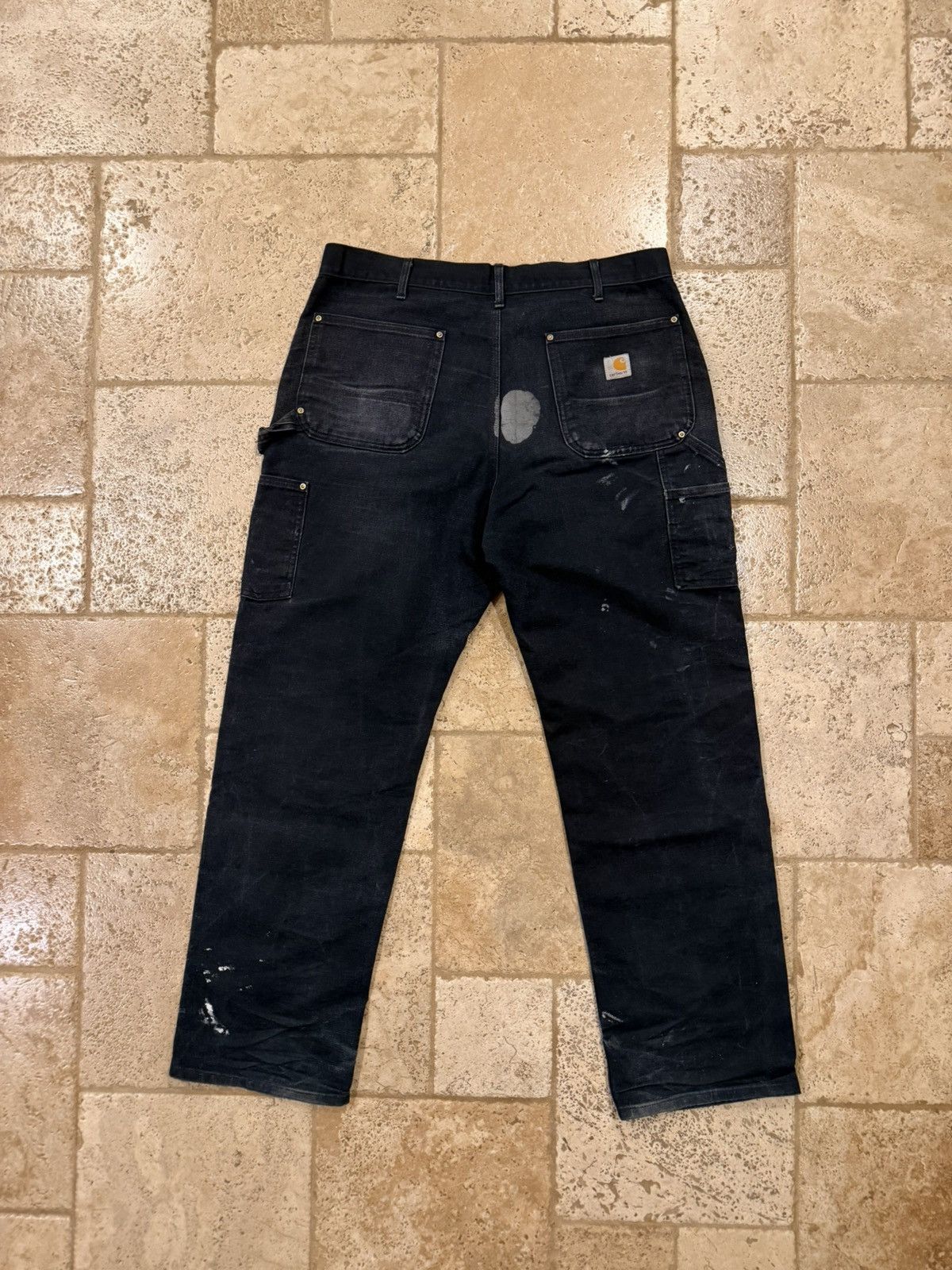 Carhartt Vintage Carhartt Carpenter Double Knees Distress Black Pants Size US 36 / EU 52 - 14 Thumbnail