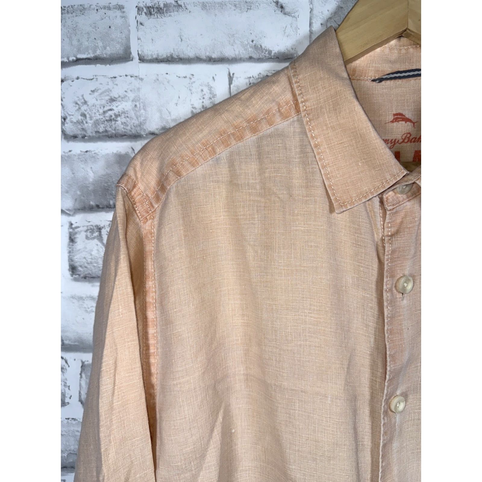 Tommy Bahama TOMMY BAHAMA Relax Off Pink 100% Linen Long Sleeve Shirt Mens L Size US L / EU 52-54 / 3 - 6 Thumbnail