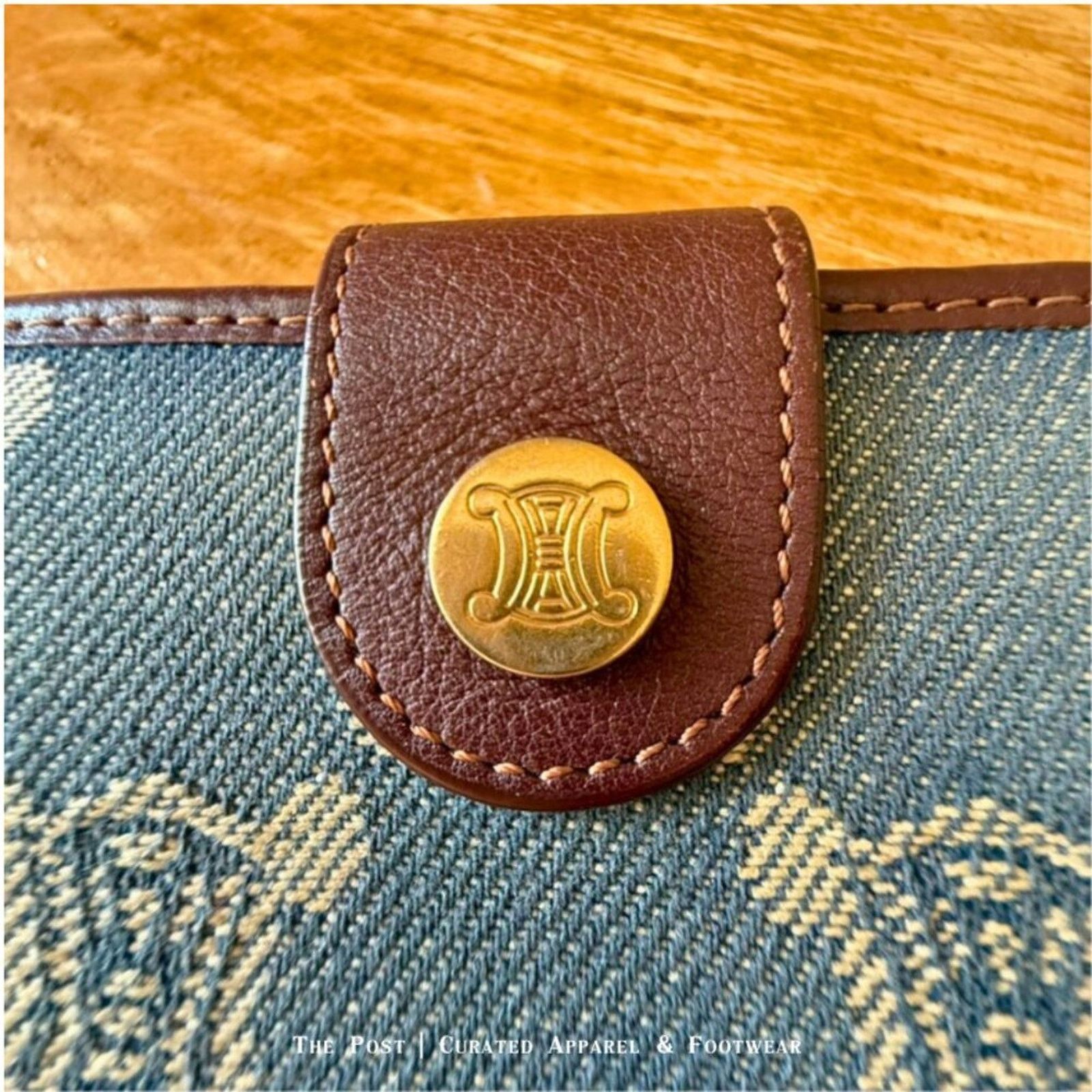 Celine Celine 🏷️ Macadam Denim & Leather French Wallet (Unisex) Size ONE SIZE - 4 Thumbnail
