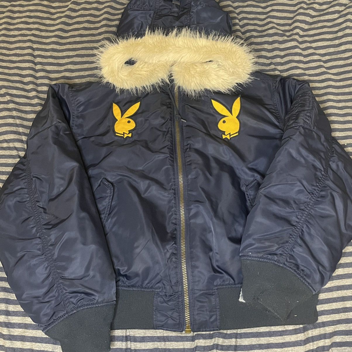 Playboy × Supreme Supreme play boy hooded ma1 jacket Size US L / EU 52-54 / 3 - 1 Thumbnail